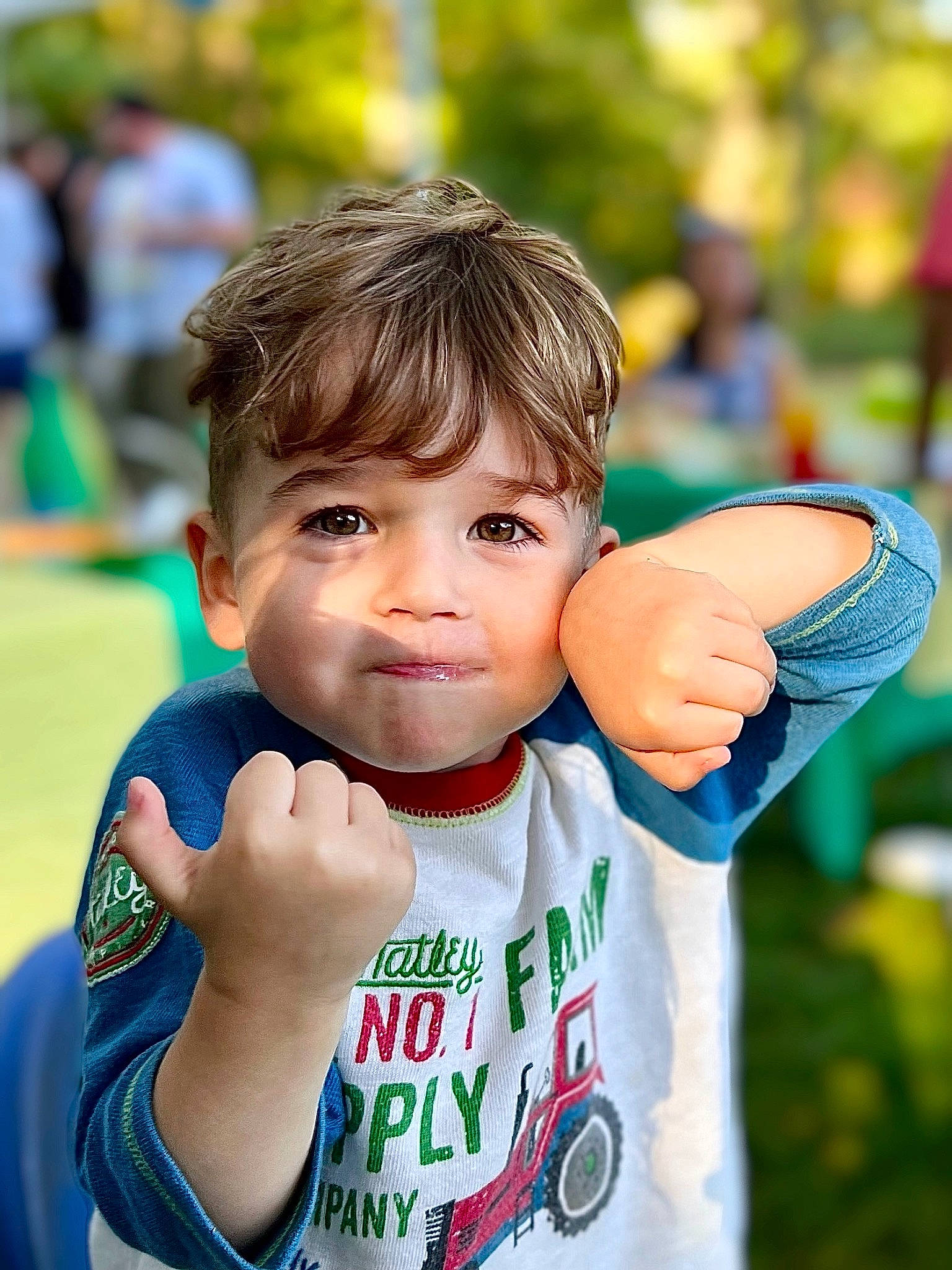 Alexander joined the competition — help win amazing prizes! baby, baby_toddler_clothing, child, finger, fun, gesture, grass, hand, happy, leisure, people_in_nature, person, play, recreation, skin, sleeve, t_shirt, thumb, toddler, vacation