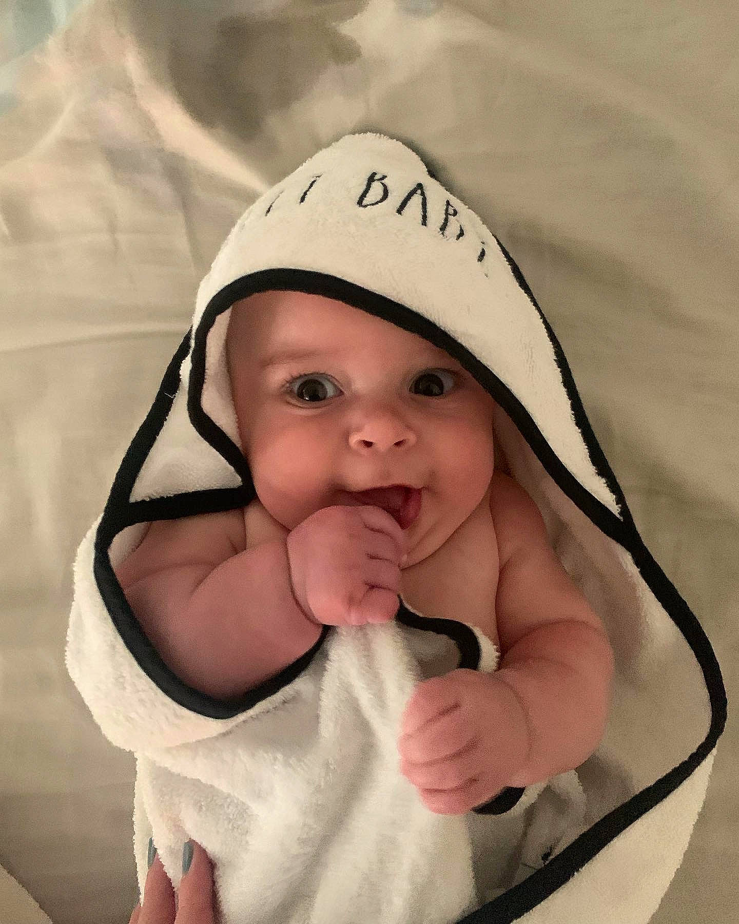 Brody joined the competition — help win amazing prizes! baby, baby_carriage, baby_products, baby_safety, baby_toddler_clothing, cap, cheek, comfort, eyebrow, face, fun, gesture, happy, headgear, headwear, lip, mouth, nose, person, skin