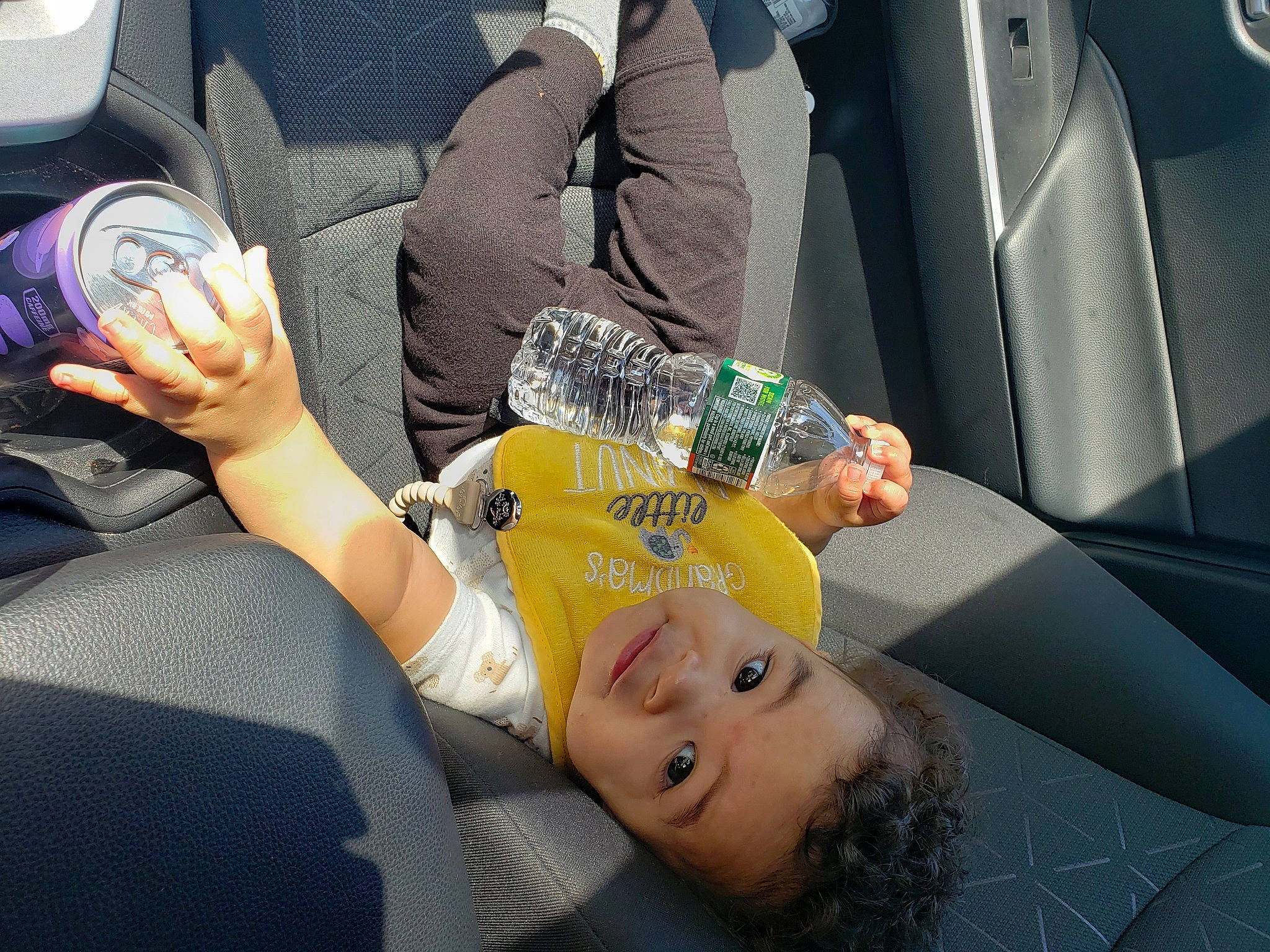 Roy joined the competition — help win amazing prizes! alcohol, auto_part, automotive_design, bottle, bottled_water, car_seat, child, comfort, drink, drinking_water, drinkware, glass, human_leg, leisure, mineral_water, nail, plastic_bottle, vehicle_door, water, water_bottle