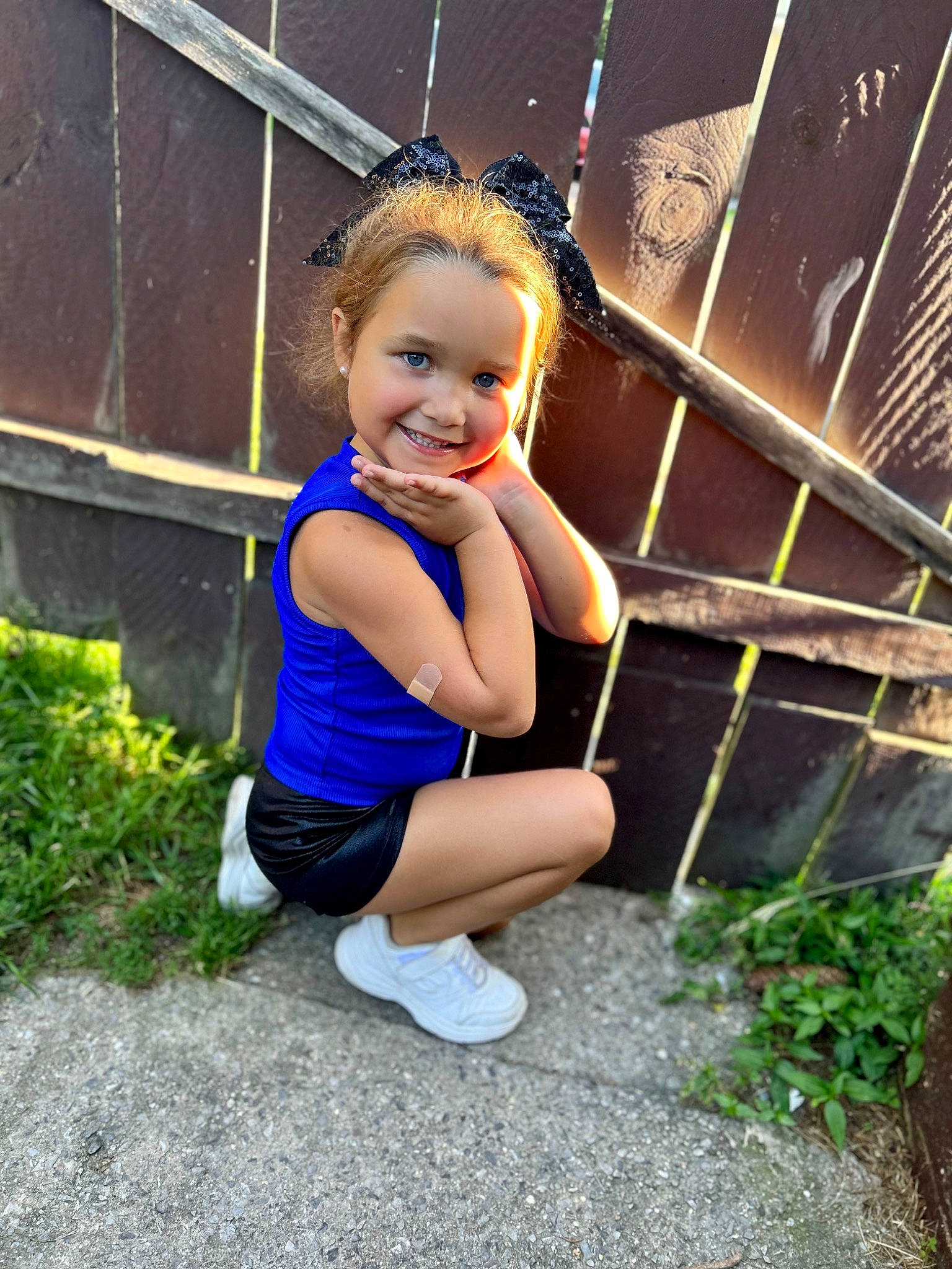 Alyvia joined the competition — help win amazing prizes! baby_toddler_clothing, child, cool, electric_blue, eye, flash_photography, fun, grass, hair, hairstyle, happy, human_body, human_leg, joy, leisure, people_in_nature, person, plant, sitting, smile