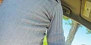 Brooklynn joined the competition — help win amazing prizes! toddler, child, person, inside, car, holding, phone, clothing, long_sleeves, earrings, hand, tree, window, daylight, short_hair, jacket, denim, skin, face, portrait