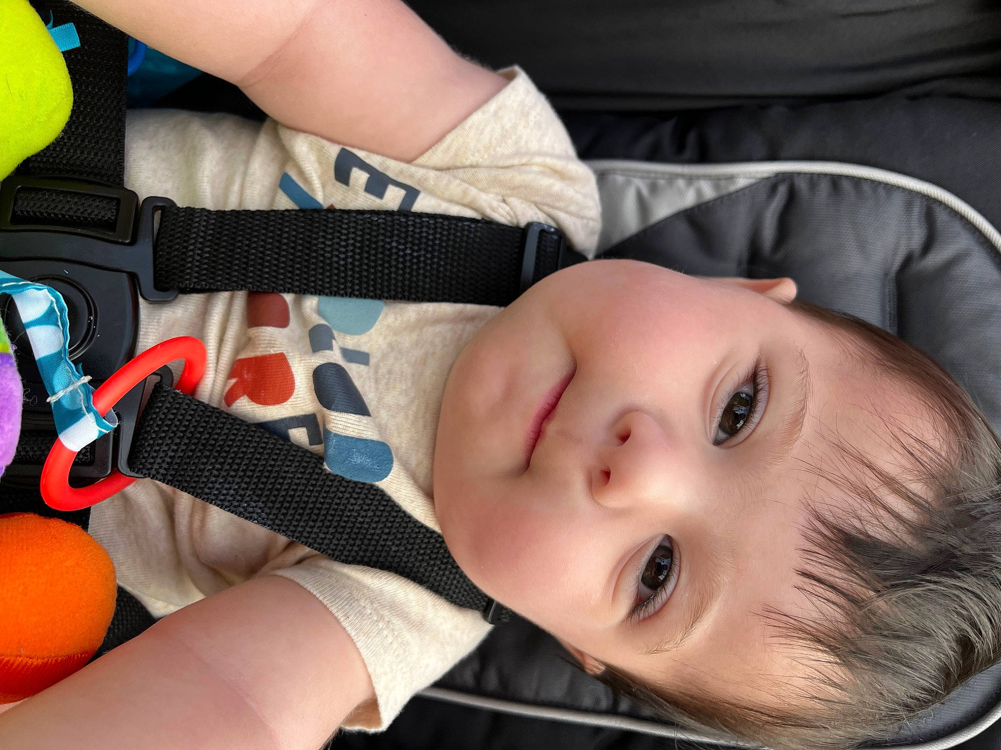 Daxton joined the competition — help win amazing prizes! baby, baby_toddler_clothing, cheek, clementine, eyelash, face, grapefruit, iris, lip, mandarin_orange, mouth, nose, orange, person, rangpur, skin, tangelo, tangerine, toddler, valencia_orange
