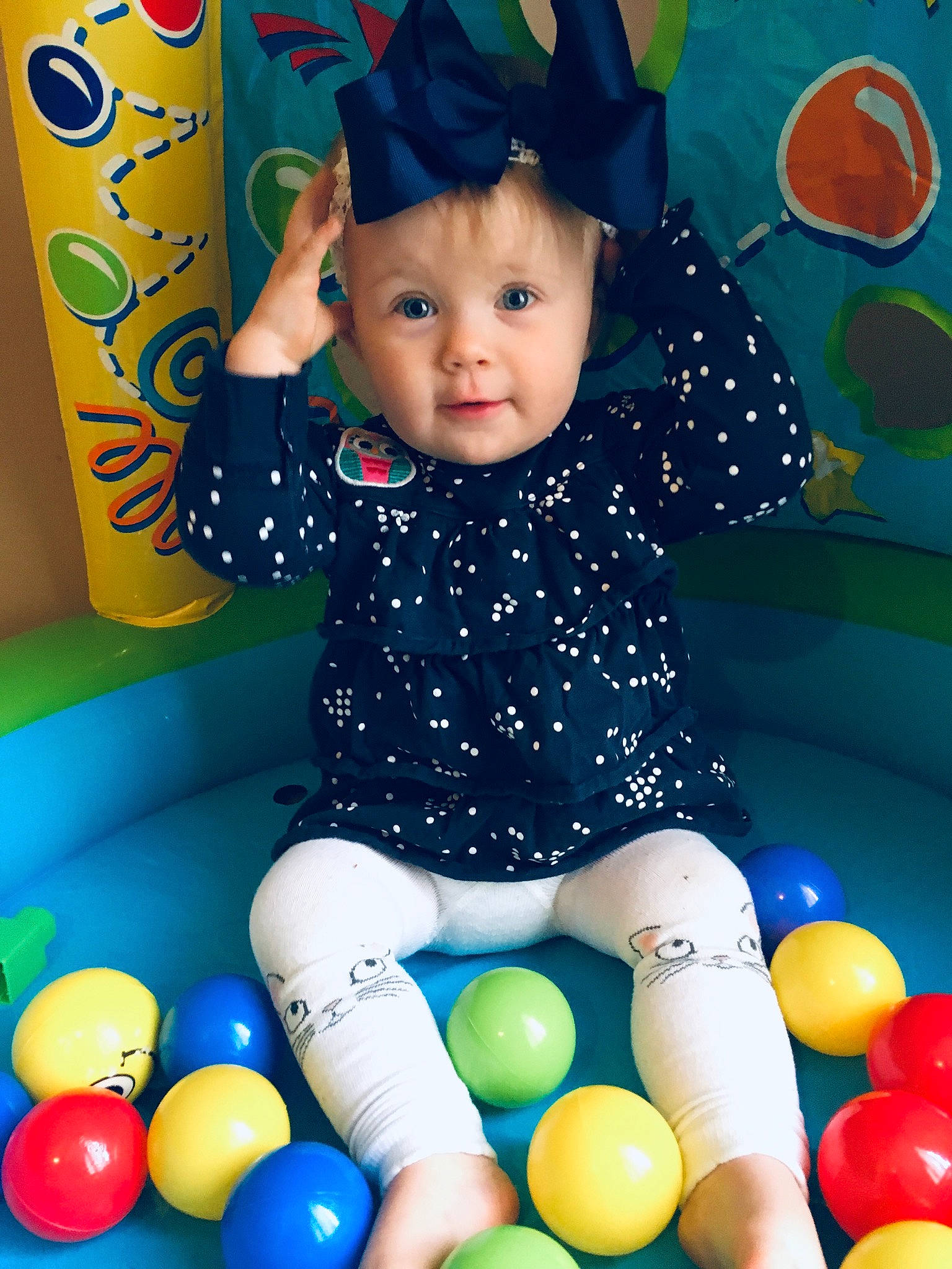 Kambrie joined the competition — help win amazing prizes! baby, baby_playing_with_toys, baby_products, baby_toys, ball, ball_pit, child, fun, person, play, smile, toddler, toy