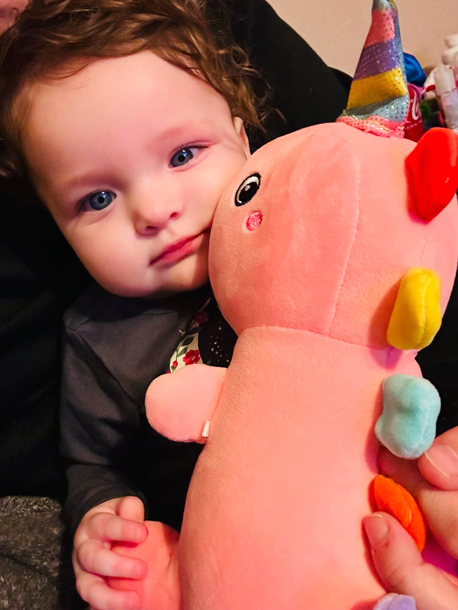 Lydia joined the competition — help win amazing prizes! baby, baby_toddler_clothing, cheek, child, doll, eyelash, finger, gesture, happy, nail, nose, party_supply, peach, person, pink, plush, skin, stuffed_toy, thumb, toddler