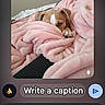 Cashameir is registered to the contest to win money with this photo: dog, puppy, blanket, pink, bed, cozy, indoor, pet, cute, sleepy, fur, resting, comfort, canine, soft, snuggle, animal, portrait, relax, home