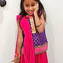 Anvi is registered to the contest to win money with this photo: accessories, blouse, bodypart, child, clothing, dress, eveningdress, face, female, finger, formalwear, girl, hand, happy, head, person, photography, portrait, purple, smile