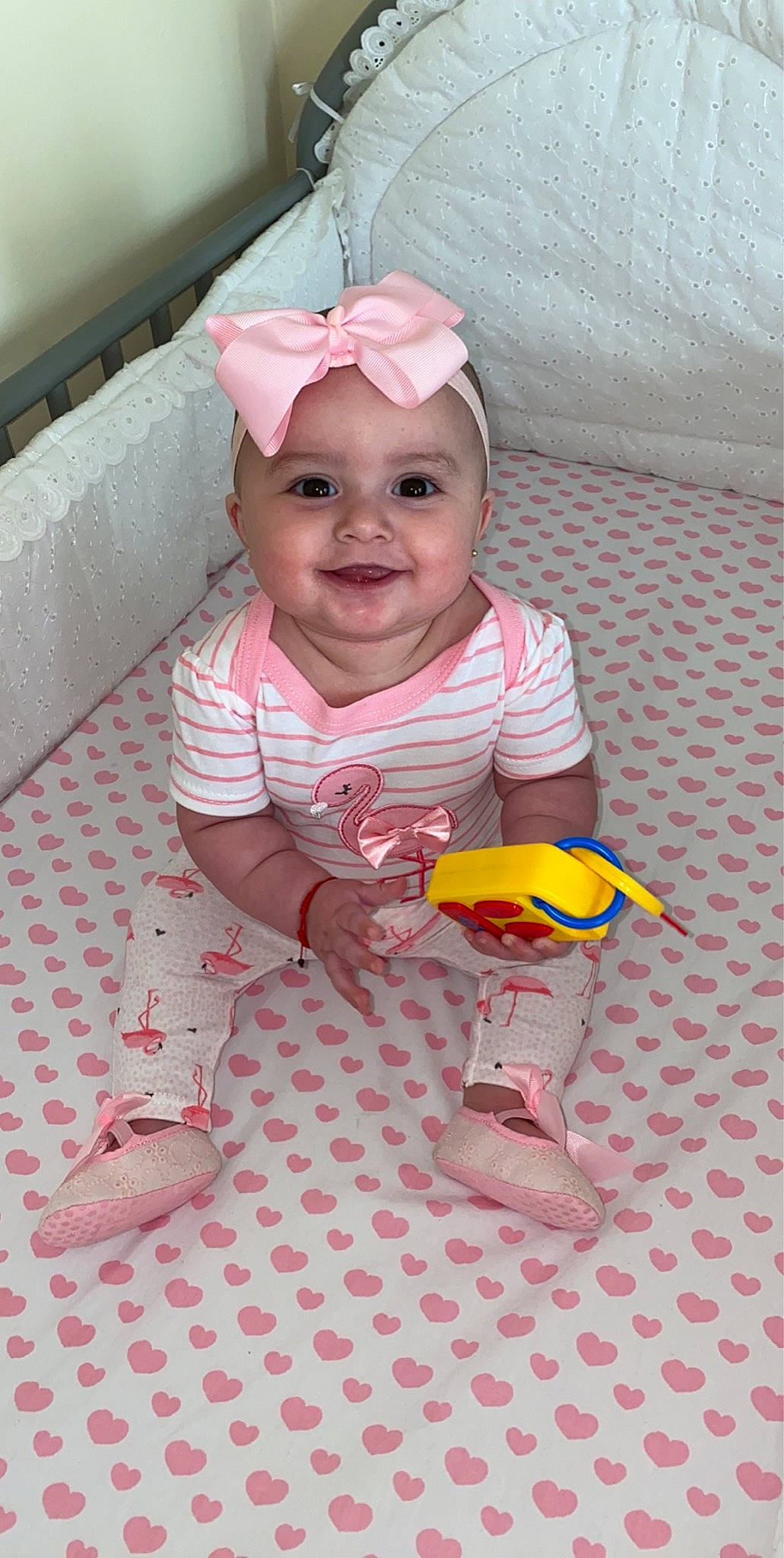 Yamilet joined the competition — help win amazing prizes! baby, baby_products, baby_toddler_clothing, child, headwear, joy, person, pink, product, skin, smile, toddler