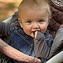 baby, blue_eyes, child, child_seat, clothing, cute, denim_overalls, face, graco, hand, happy, infant, outdoor, portrait, seat, skin, sleeve, smiling, stroller, toddler
