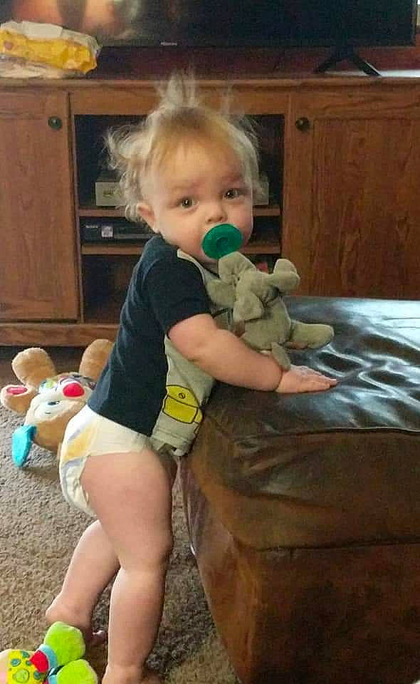 Kyrin joined the competition — help win amazing prizes! baby, child, leg, person, play, sitting, toddler