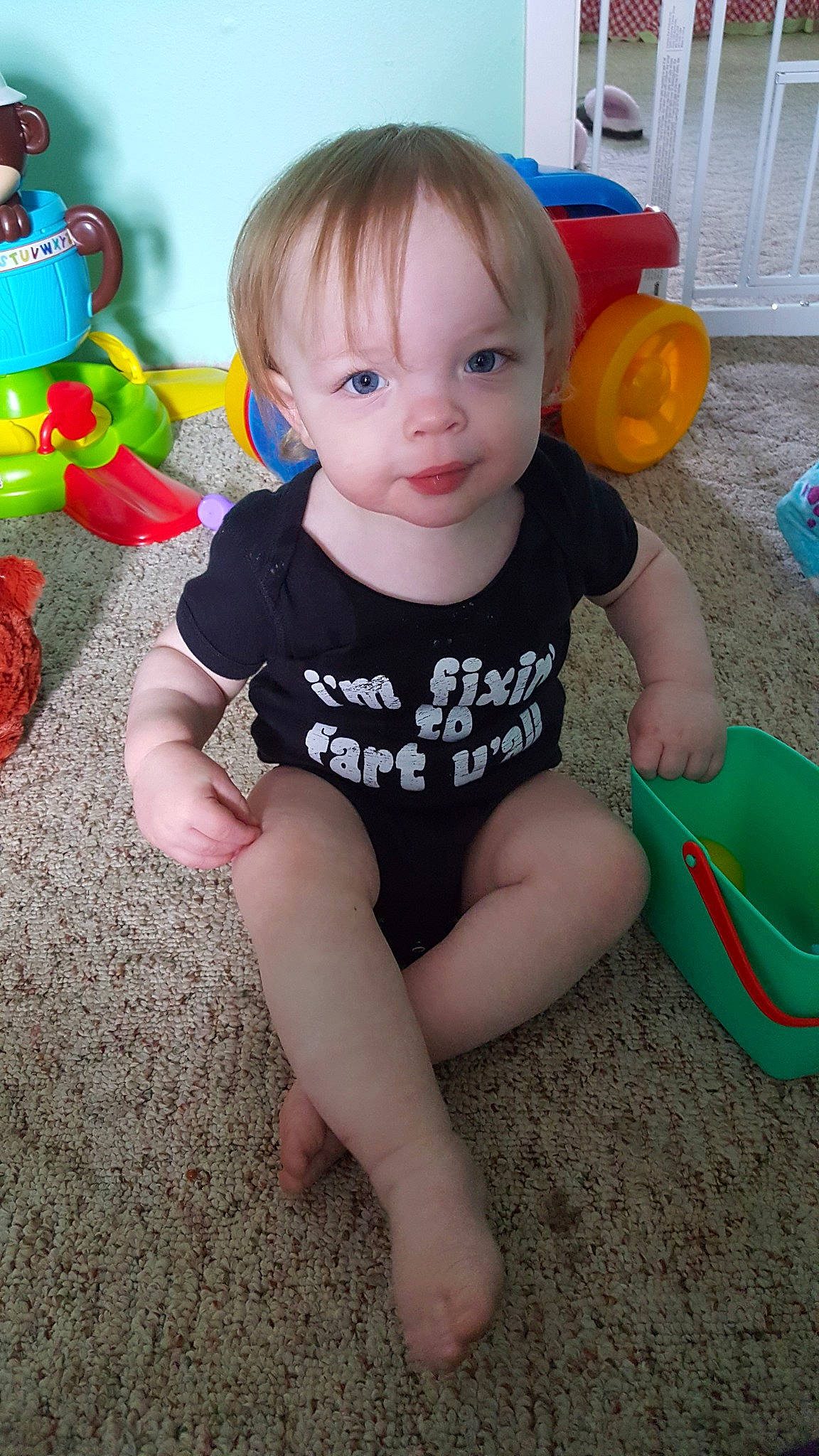 Kyrin is registered to the contest to win money with this photo: baby, baby_playing_with_toys, baby_products, baby_toddler_clothing, baby_toys, child, fun, person, play, product, skin, smile, toddler, toy