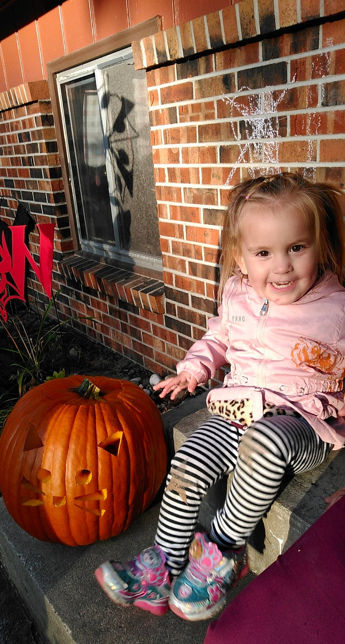 Alisyn joined the competition — help win amazing prizes! _and_melon_family, _gourd, calabaza, child, cucumber, cucurbita, food, fruit, gourd, joy, orange, person, plant, pumpkin, squash, toddler, trick_or_treat, vegetable, winter_squash