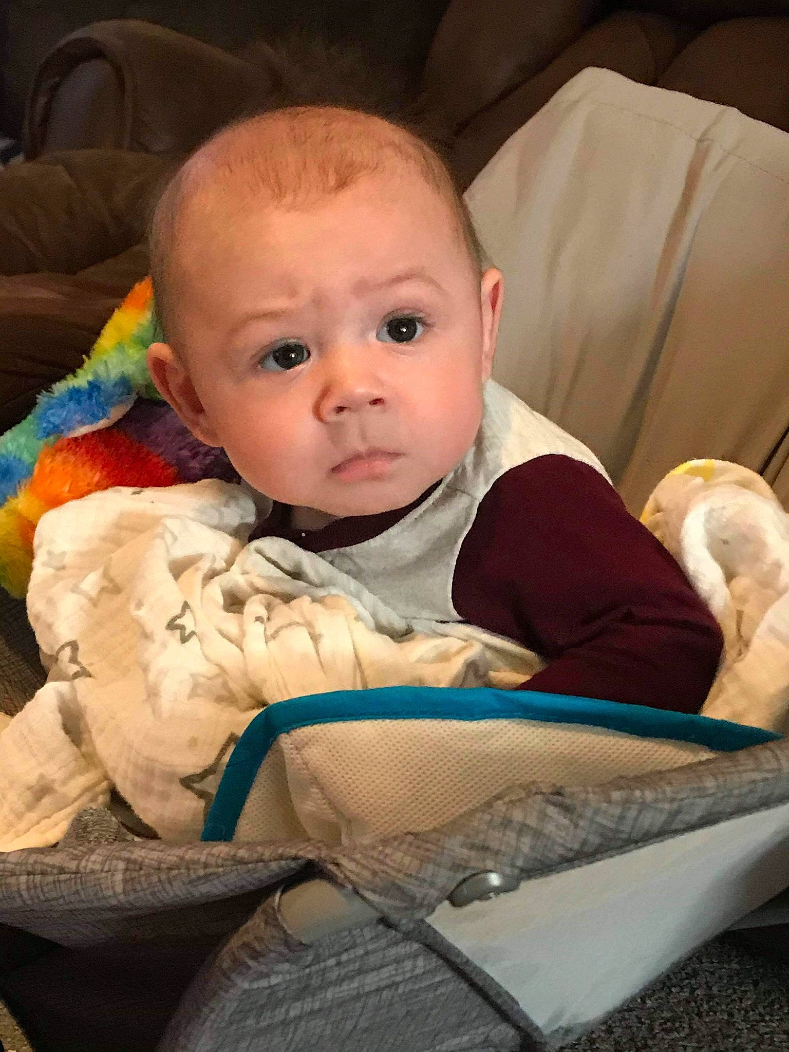 Esaiah joined the competition — help win amazing prizes! baby, baby_products, cheek, child, eye, person, product, sitting, skin, toddler