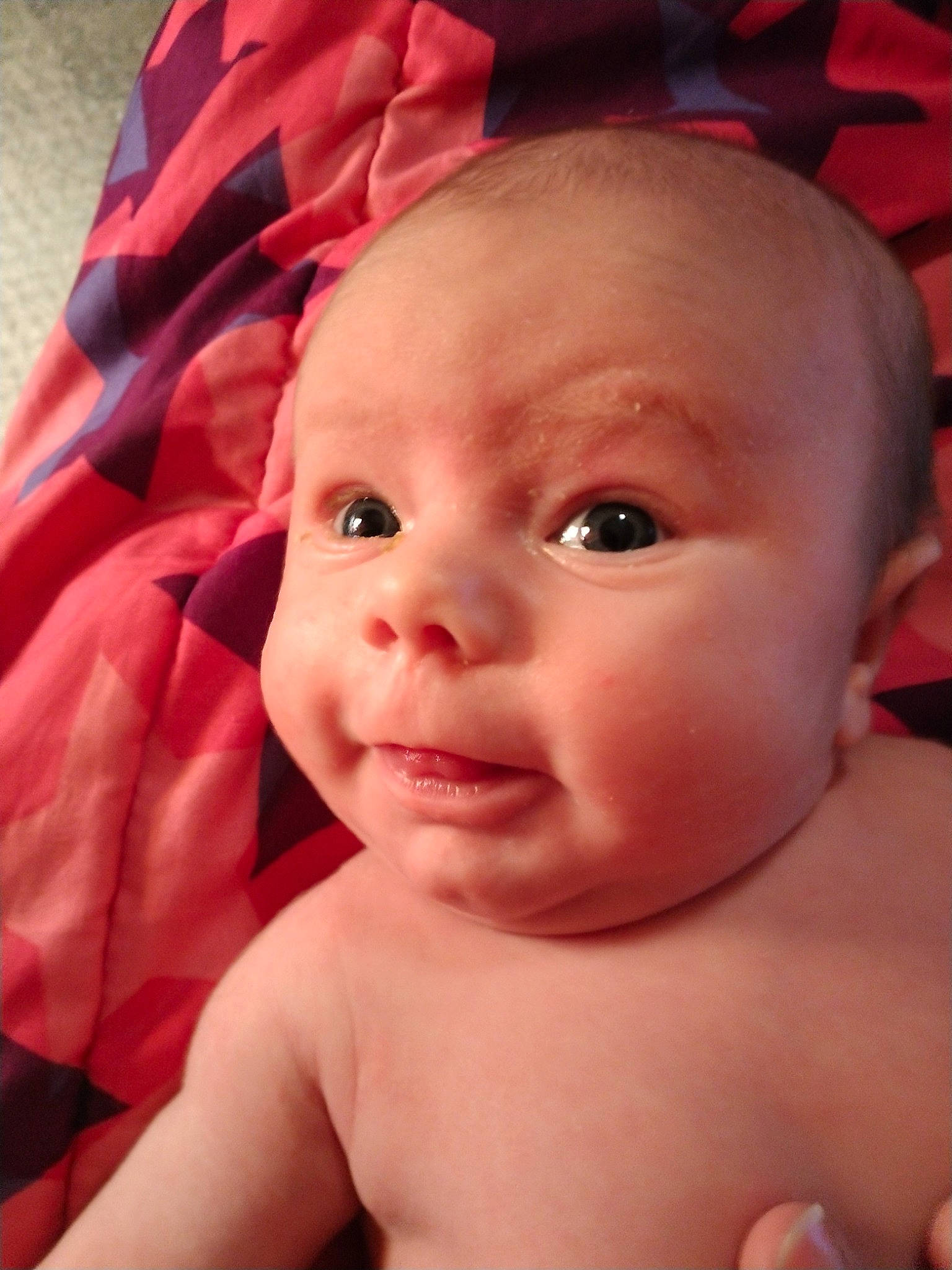 Averie joined the competition — help win amazing prizes! baby, cheek, chin, eye, eyebrow, eyelash, face, forehead, gesture, hand, head, human_body, iris, lip, mouth, muscle, neck, nose, person, pink