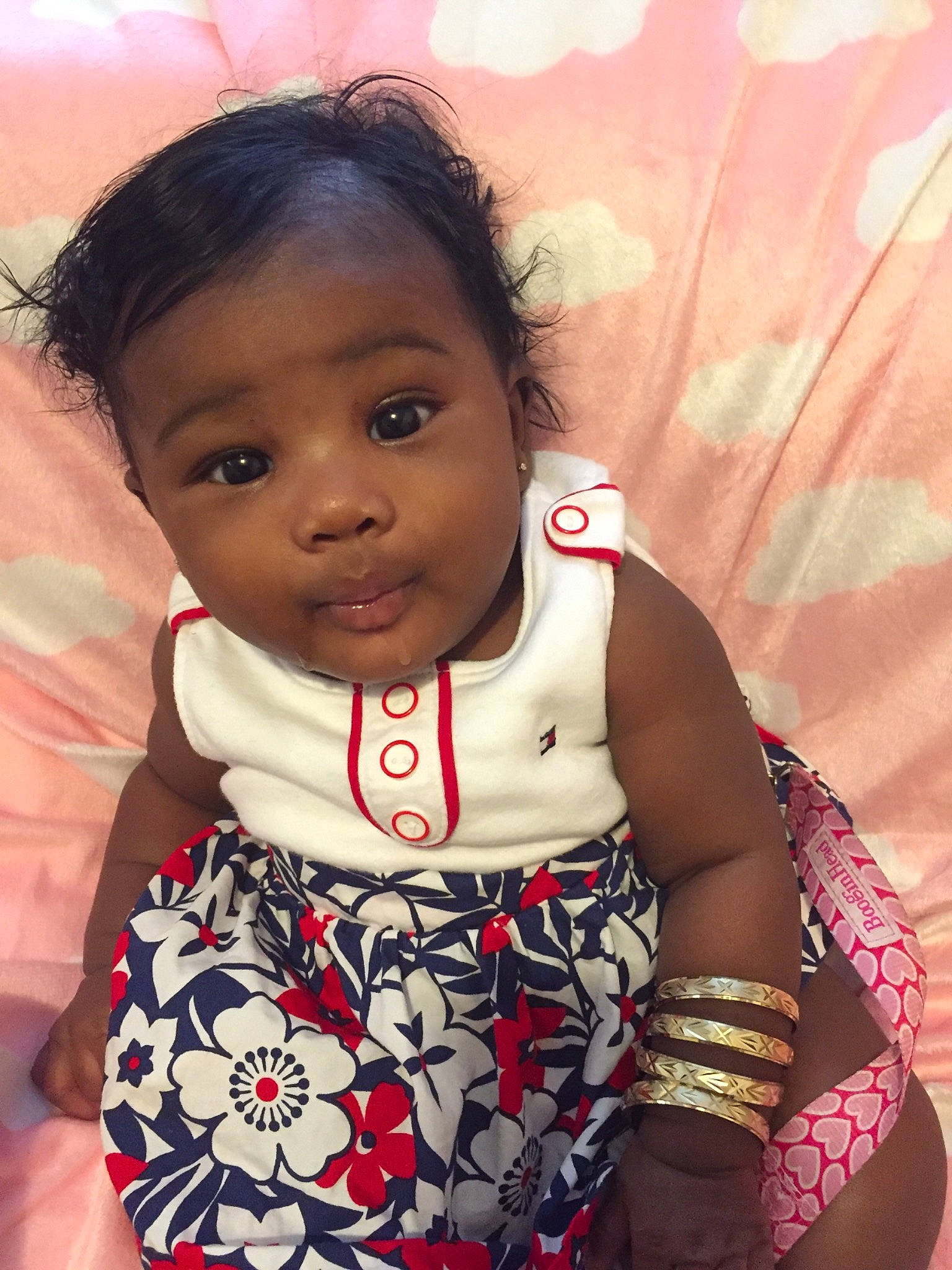 Kaliyah is registered to the contest to win money with this photo: baby, baby_products, black_hair, cheek, child, child_model, person, skin, toddler