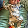 Wyatt joined the competition — help win amazing prizes! baby, sleeping, onesie, striped_clothing, little_brother, pacifier, toy, blanket, bed, infant, newborn, cute, cozy, soft, child, peaceful, lying_down, indoor, relaxing, sleep