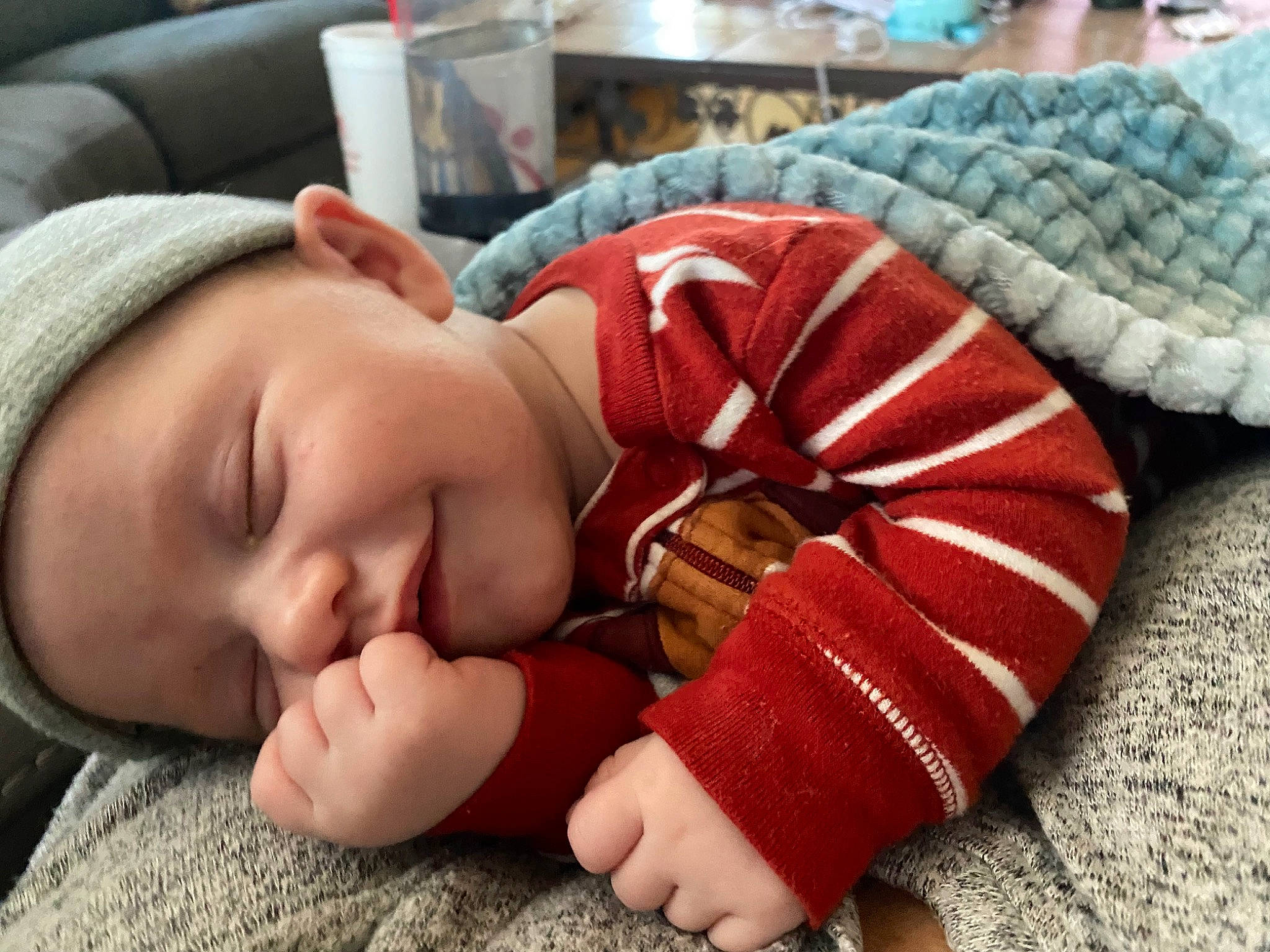 Remington joined the competition — help win amazing prizes! arm, baby, baby_sleeping, baby_toddler_clothing, child, comfort, finger, hand, happy, headgear, human_leg, linens, mouth, nail, pattern, person, skin, thigh, thumb, toddler