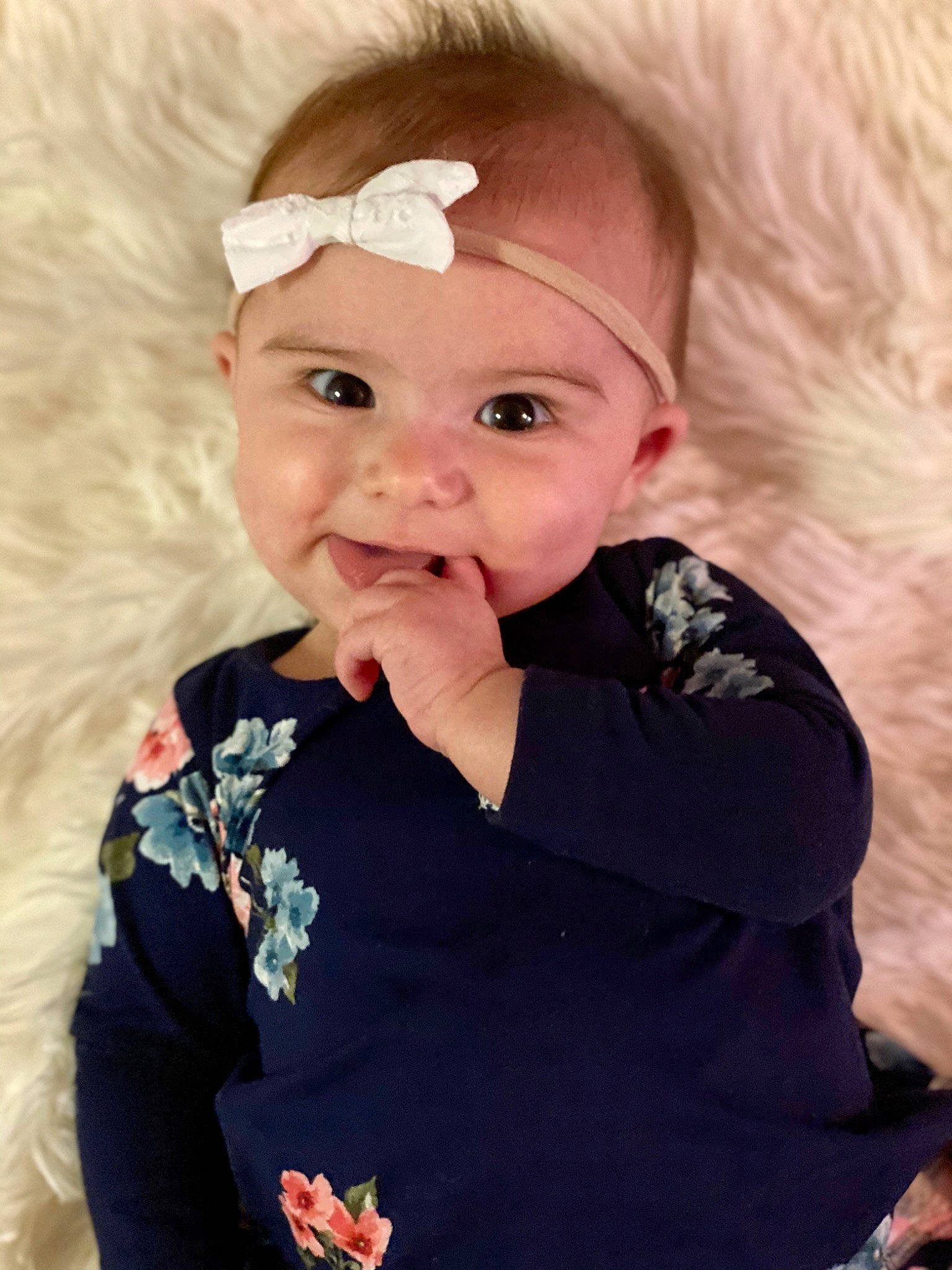 Mazey joined the competition — help win amazing prizes! baby, cheek, child, chin, eye, face, facial_expression, hair_accessory, happy, head, iris, lip, nose, person, photography, pink, skin, smile, toddler