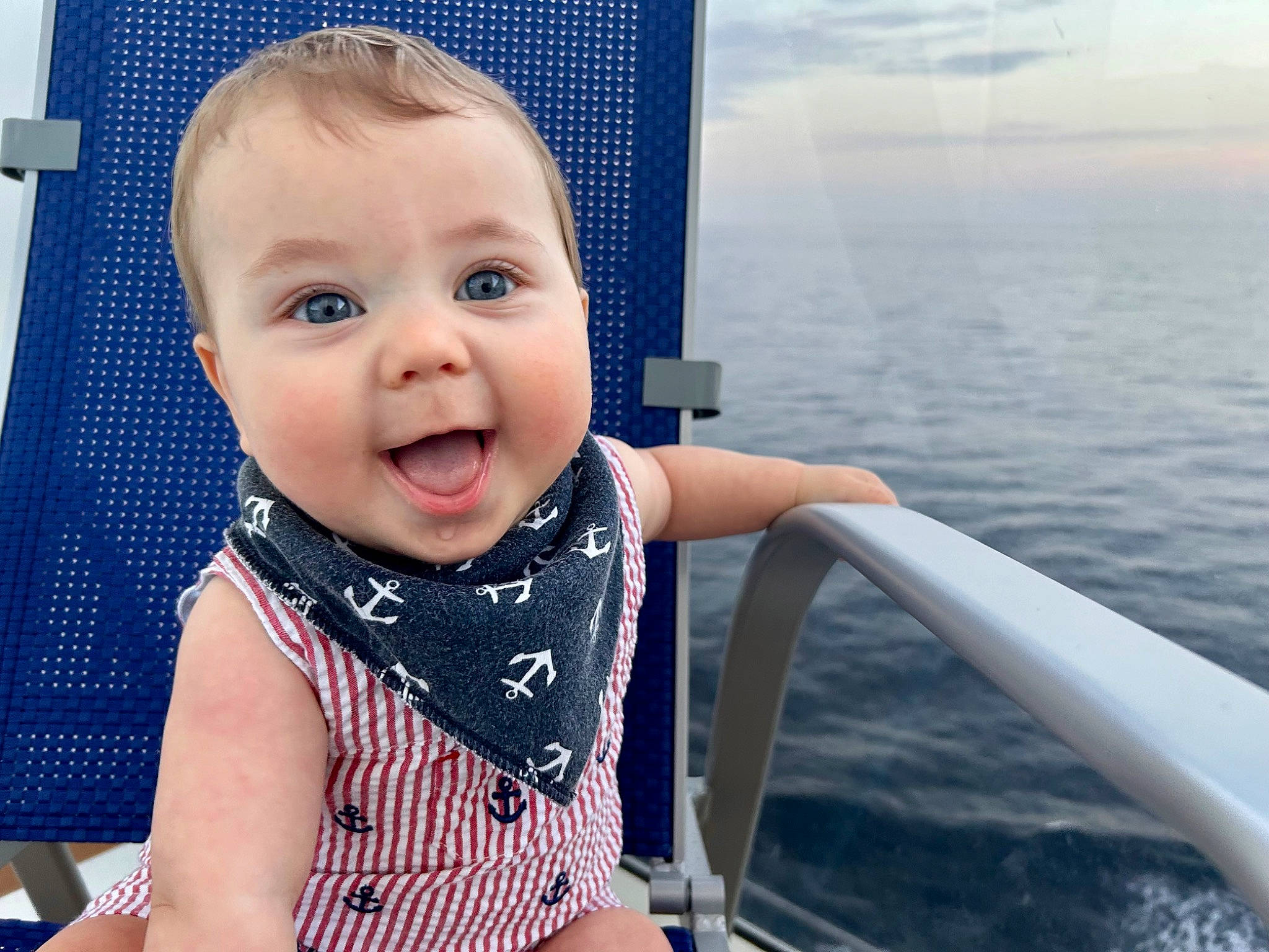 Dom joined the competition — help win amazing prizes! azure, baby, baby_toddler_clothing, blue, cheek, cloud, cool, eye, gesture, hairstyle, happy, iris, person, skin, sky, sleeve, smile, standing, toddler, water