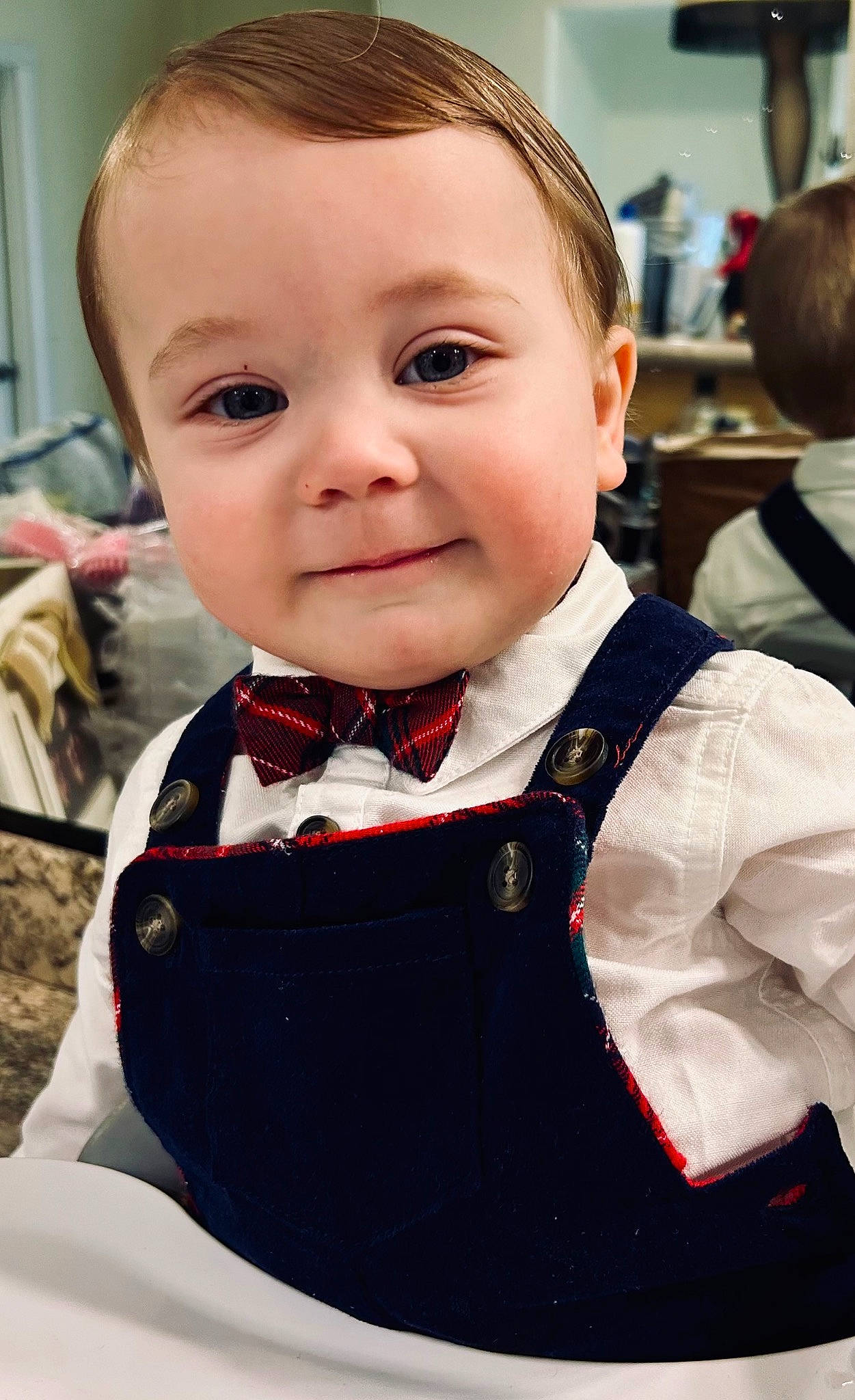 Dominic joined the competition — help win amazing prizes! baby, baby_toddler_clothing, bow_tie, cheek, child, collar, dress_shirt, event, eyelash, fashion_accessory, formal_wear, fun, happy, iris, joy, person, school_uniform, sleeve, tie, toddler