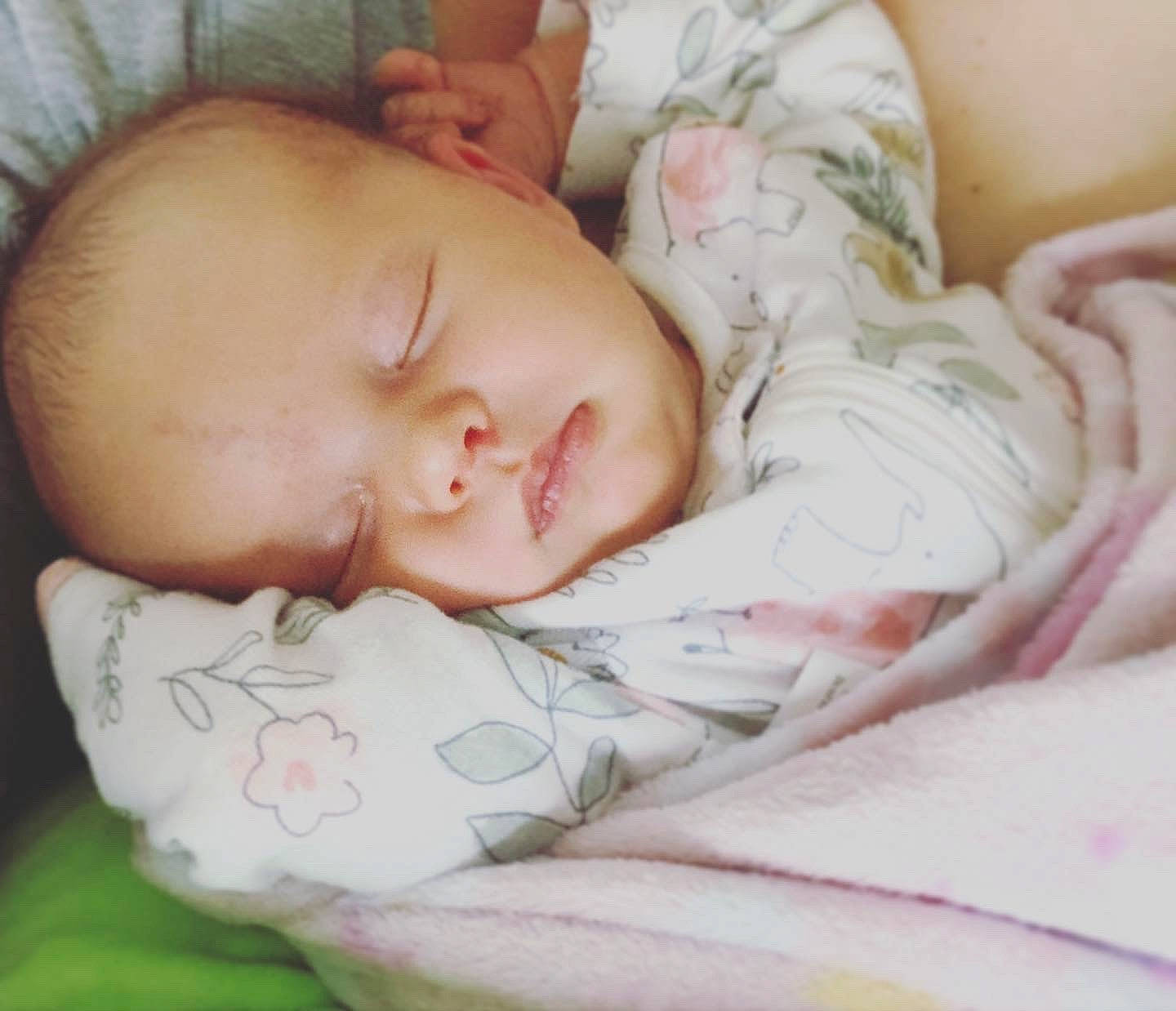 Elodie is registered to the contest to win money with this photo: baby, baby_products, baby_sleeping, baby_toddler_clothing, bedtime, cheek, child, comfort, eyelash, flesh, iris, linens, nap, person, pink, portrait_photography, room, skin, sleep, sleeve
