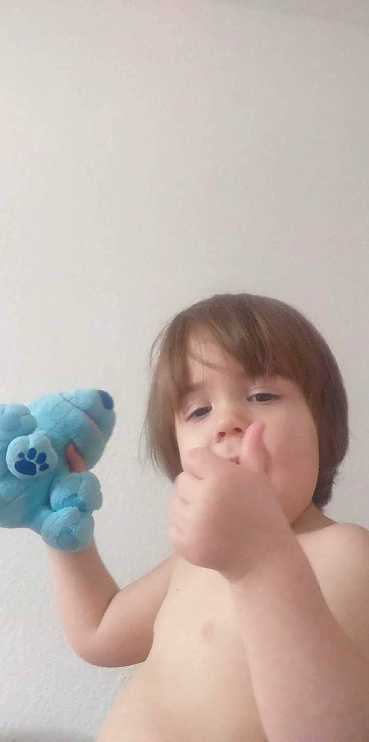 Jackson joined the competition — help win amazing prizes! baby, chest, ear, eyelash, finger, gesture, happy, human_leg, iris, joint, lip, mouth, nail, nose, person, plush, skin, stuffed_toy, thumb, toddler