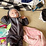 Kaylee joined the competition — help win amazing prizes! baby, baby_toddler_clothing, bag, bedding, child, comfort, fun, fur, happy, hoodie, human, jacket, linens, magenta, pink, room, sitting, sleeve, textile, toddler