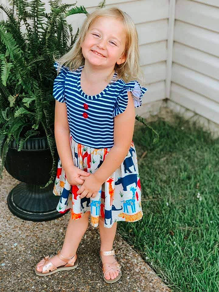 Liza is registered to the contest to win money with this photo: baby_toddler_clothing, child, child_model, clothing, design, dress, fashion_accessory, footwear, joy, pattern, person, plaid, polka_dot, shoe, shorts, sitting, sleeve, smile, summer, toddler