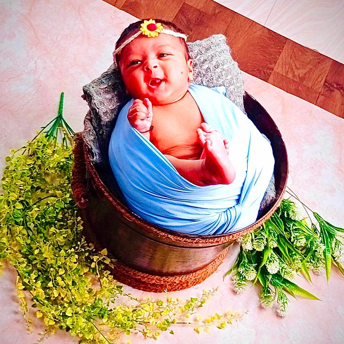 Prachit joined the competition — help win amazing prizes! baby, basket, bathing, clothing, face, hardwood, head, herbal, herbs, infantbed, people, person, photography, plant, portrait, sitting, sleeve, stainedwood, wood, yawning