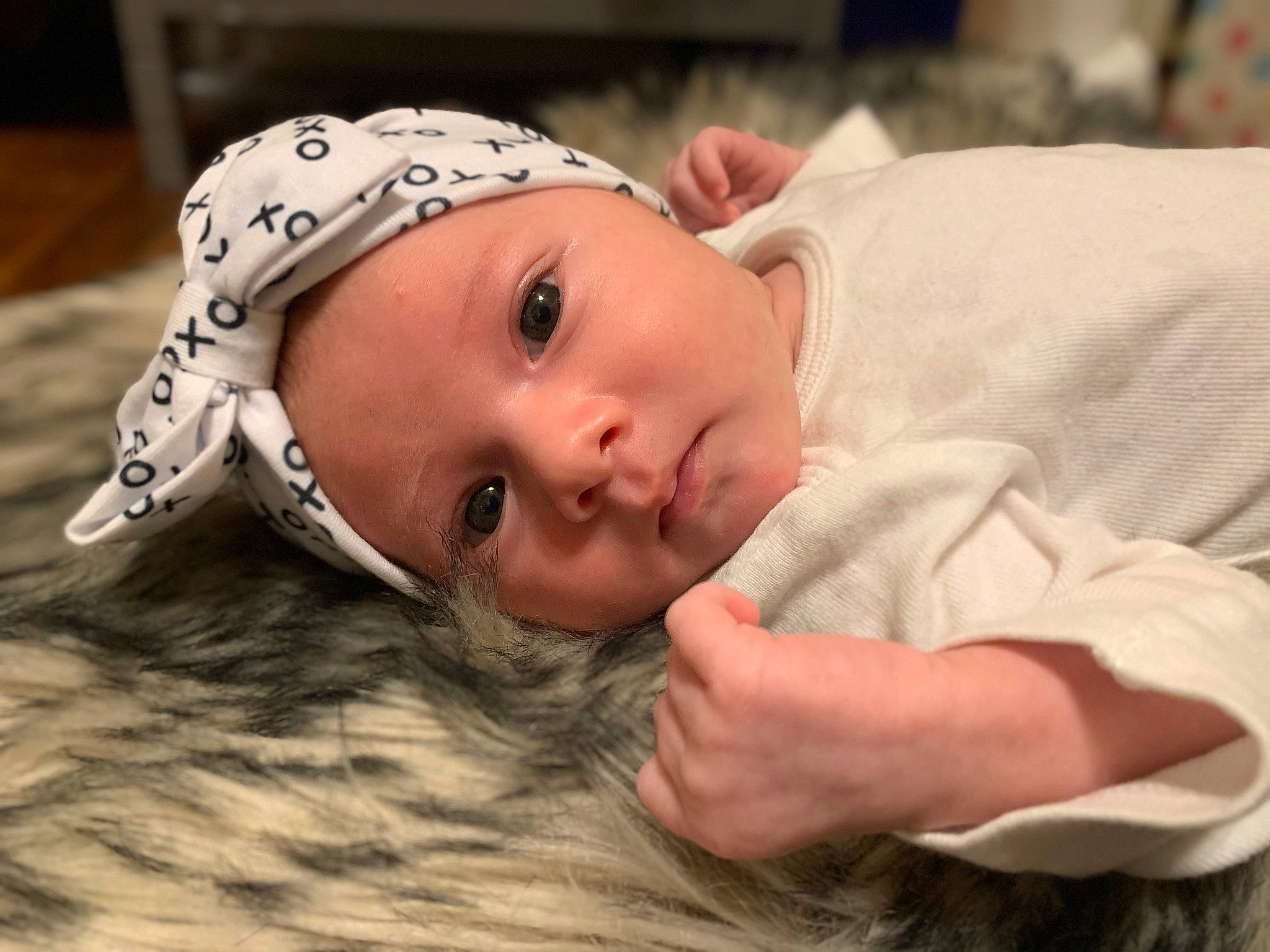 Haisley is registered to the contest to win money with this photo: baby, bedtime, cheek, child, eye, face, head, headgear, headwear, lip, mouth, nose, person, skin, toddler