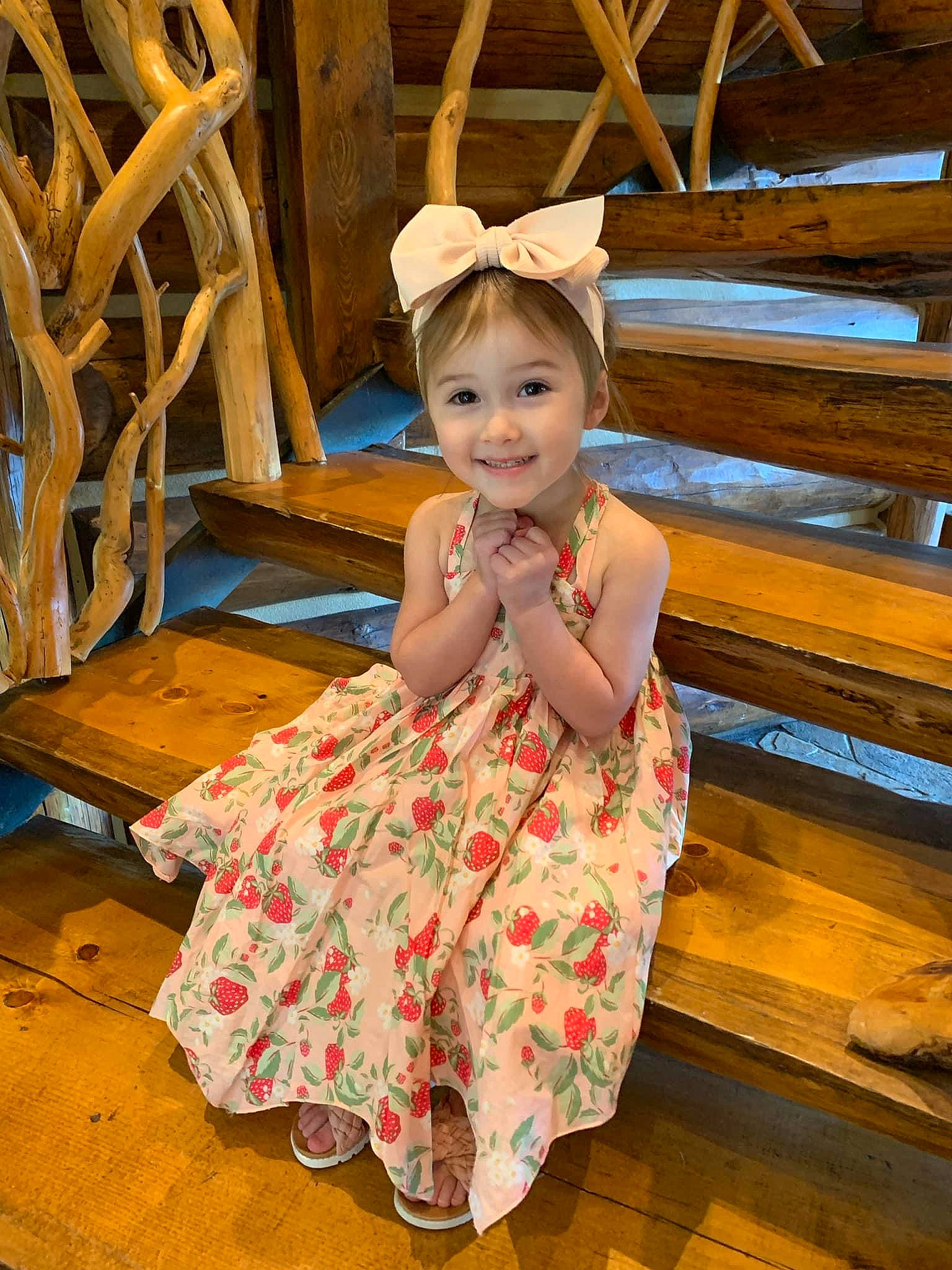Haisley joined the competition — help win amazing prizes! baby_toddler_clothing, child, day_dress, dress, event, fashion_accessory, flash_photography, flooring, formal_wear, fun, happy, hardwood, hat, human_leg, joy, leisure, person, sitting, skin, smile