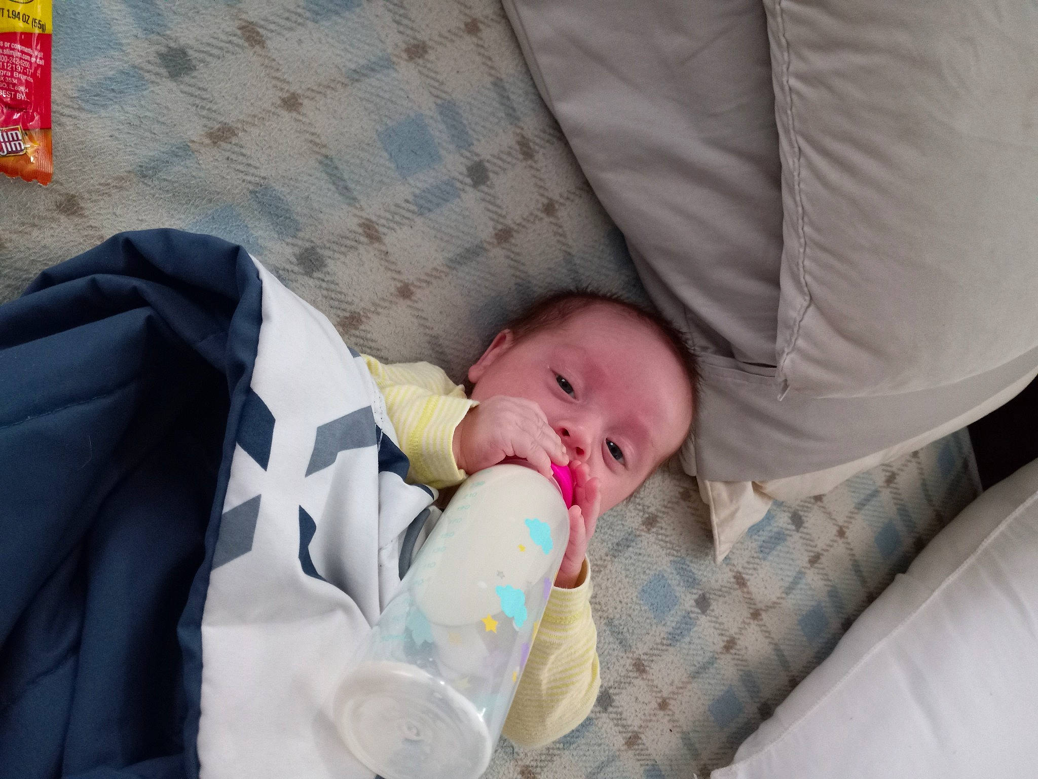 Henrik joined the competition — help win amazing prizes! baby, baby_bottle, baby_products, baby_toddler_clothing, bedtime, bottle, cheek, child, comfort, drinkware, linens, nap, person, plastic_bottle, product, room, sleep, textile, toddler, water_bottle