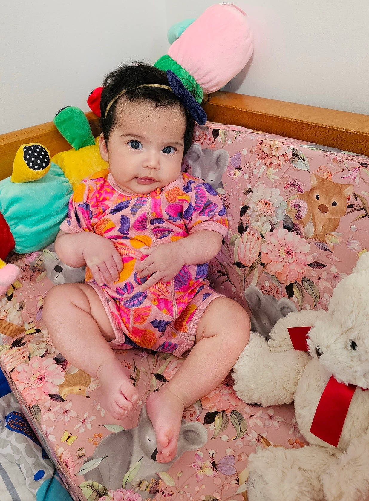 Serenity Rose joined the competition — help win amazing prizes! baby, baby_toddler_clothing, beauty, child, dress, event, fun, happy, magenta, pattern, person, pink, purple, room, shorts, sitting, skin, sleeve, sock, textile