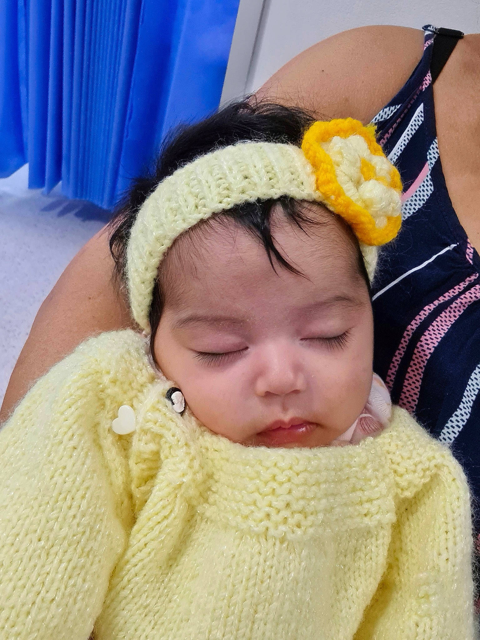 Serenity Rose is registered to the contest to win money with this photo: baby, baby_toddler_clothing, cap, cheek, child, comfort, curtain, ear, fashion_accessory, finger, happy, headgear, headwear, knit_cap, pattern, person, skin, sleeve, textile, toddler