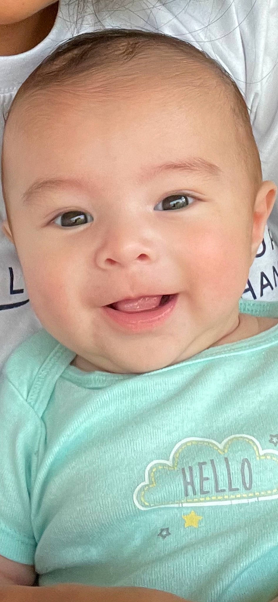Ian Jio joined the competition — help win amazing prizes! baby_toddler_clothing, blue, cheek, chin, eyebrow, eyelash, facial_expression, forehead, happy, human_body, iris, joy, lip, mouth, neck, nose, person, pink, skin, sleeve