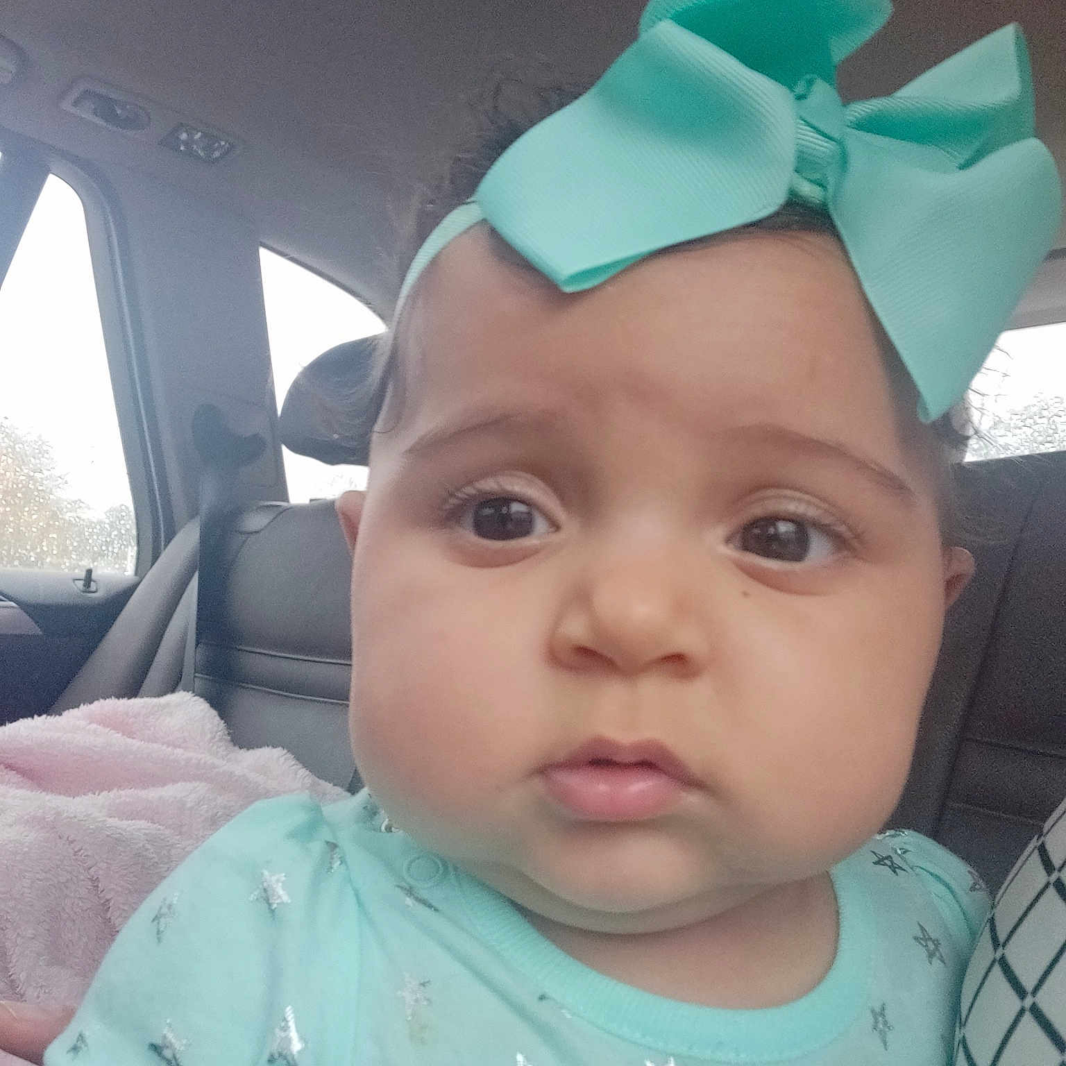 Jasmina is registered to the contest to win money with this photo: cheek, child, chin, cool, day, ear, eye, eyebrow, face, forehead, girl, hair_accessory, head, headband, headgear, infant, nose, person, product, skin