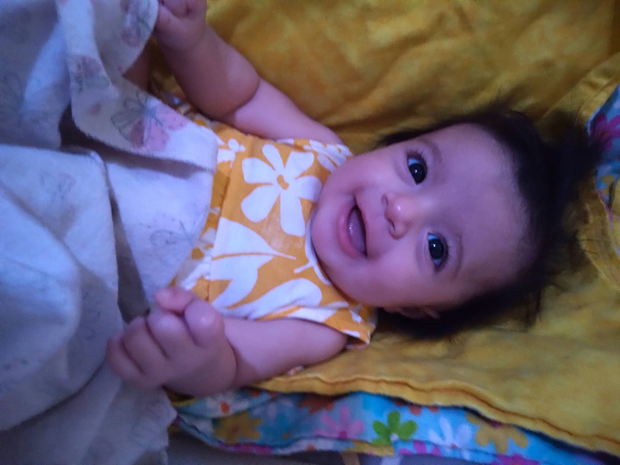 Melody Ann joined the competition — help win amazing prizes! baby, cheek, dress, eye, eyebrow, face, facial_expression, finger, happy, head, human_body, iris, lip, mouth, nose, person, purple, skin, smile, textile