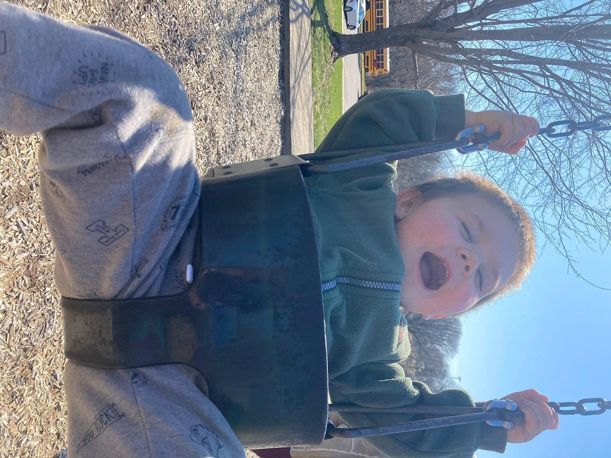 Ethan is registered to the contest to win money with this photo: electric_blue, fun, grass, leisure, light, mammal, person, personal_protective_equipment, photograph, plant, sky, sunlight, tints_and_shades, tire, tree, vertebrate, water, wheel, window, winter