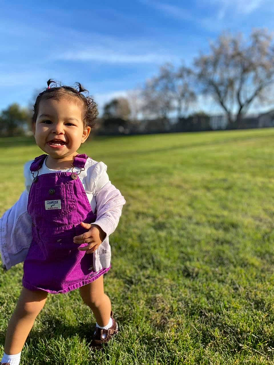 Charlie Rose is registered to the contest to win money with this photo: baby, child, eye, fun, grass, grass_family, grassland, happy, meadow, people, people_in_nature, person, pink, plant, play, purple, sky, smile, spring, summer