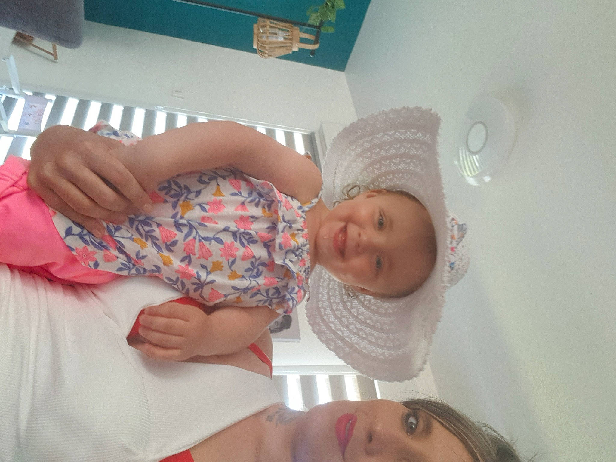 Lily Rose a rejoint le concours — aidez-le/la à gagner de superbes lots ! baby, baby_products, baby_sleeping, baby_toddler_clothing, child, comfort, event, finger, happy, hat, headwear, joy, linens, mouth, nose, pattern, person, product, room, skin