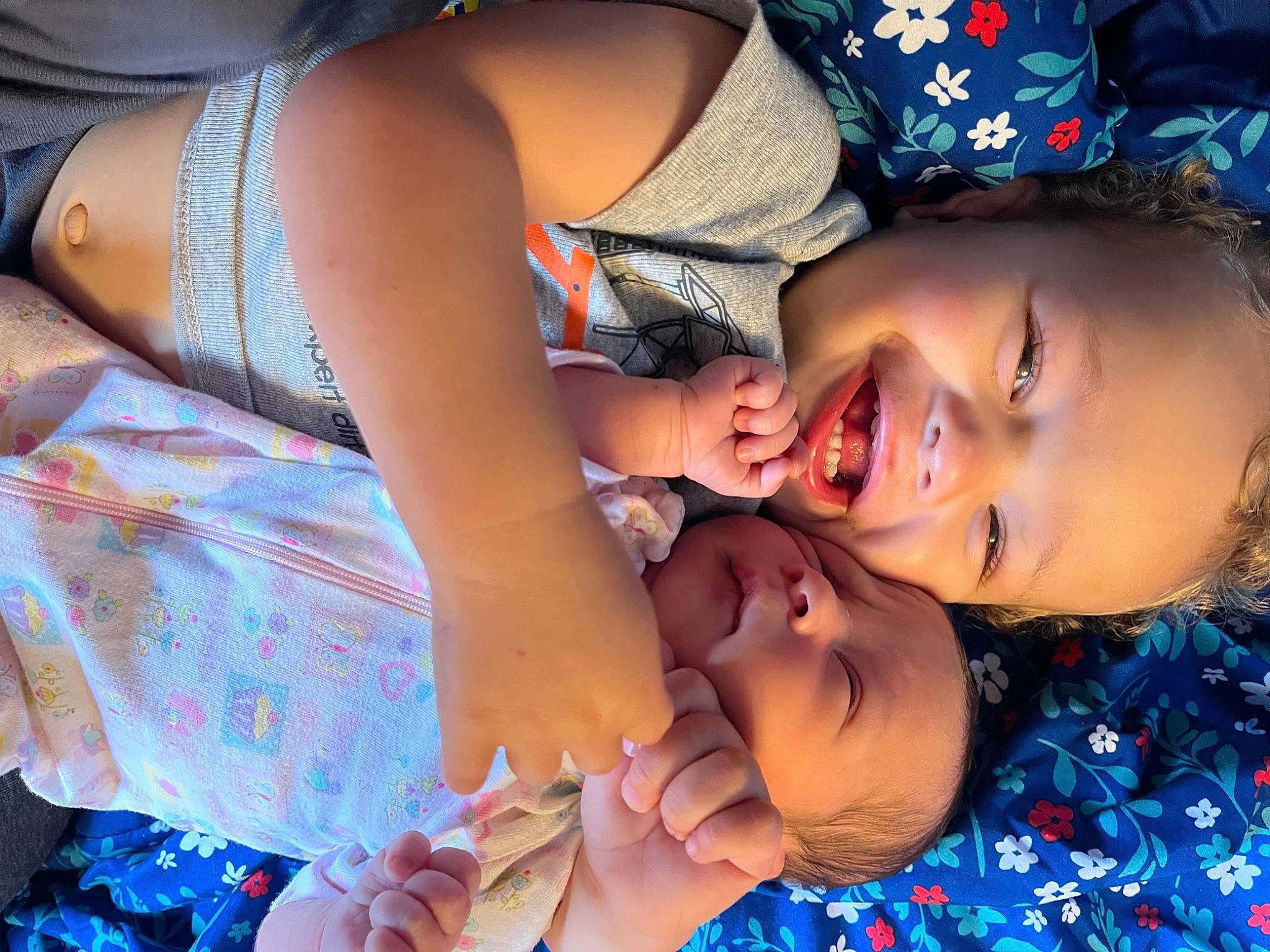 Brantlee joined the competition — help win amazing prizes! blue, clothing, fashion, finger, fun, gesture, hand, happy, head, human_body, interaction, iris, lip, mouth, muscle, person, skin, smile, toddler, trunk