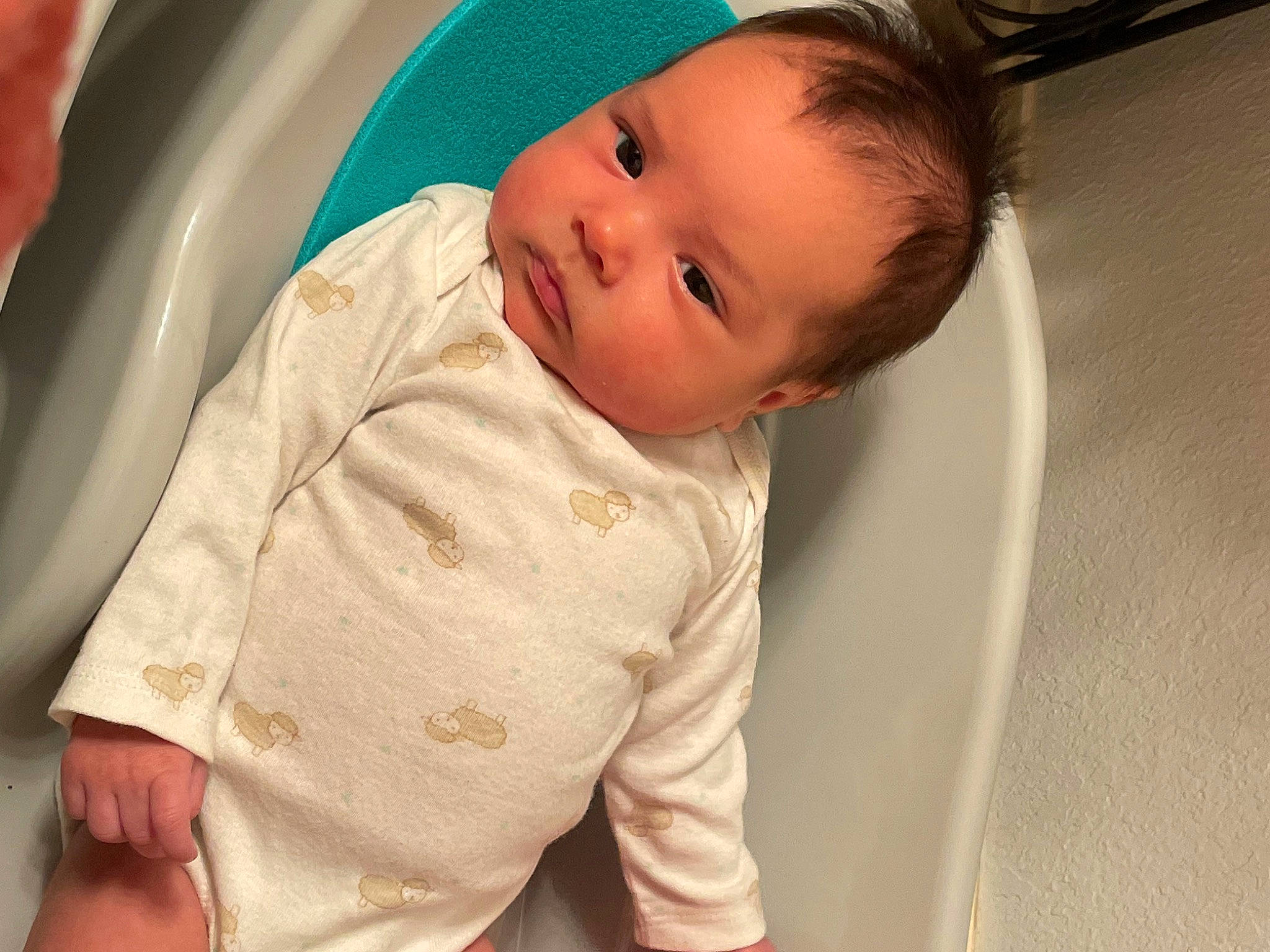 Taylyn Rose is registered to the contest to win money with this photo: baby, baby_products, baby_safety, baby_toddler_clothing, cheek, child, comfort, eye, eyebrow, face, flooring, fun, iris, linens, nose, person, room, sitting, skin, sleeve