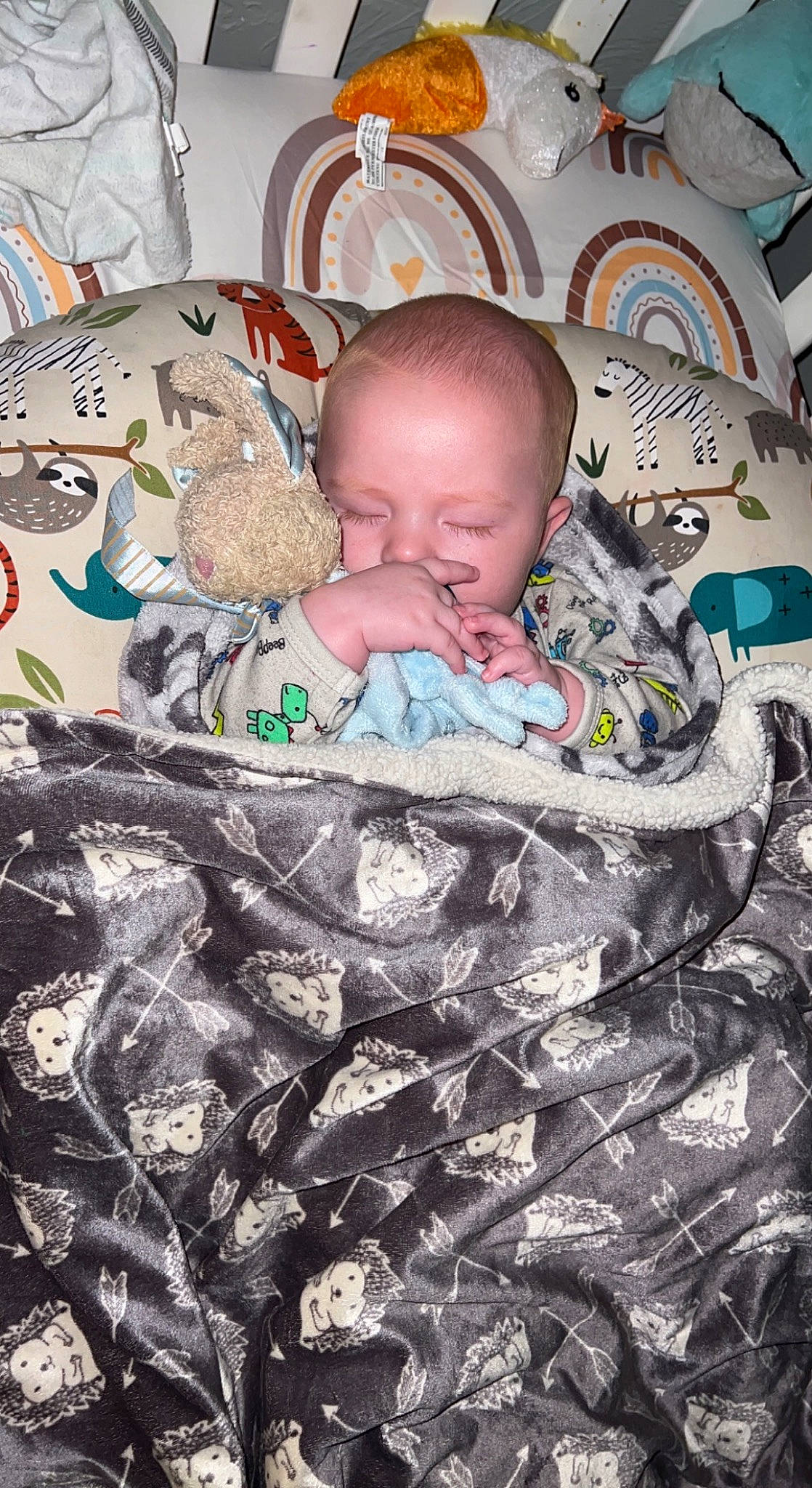 Walker is registered to the contest to win money with this photo: baby, baby_carriage, baby_products, baby_safety, baby_sleeping, baby_toddler_clothing, baby_toys, bedding, bedtime, camouflage, cheek, child, comfort, infant_bed, linens, military_camouflage, pattern, person, sitting, textile