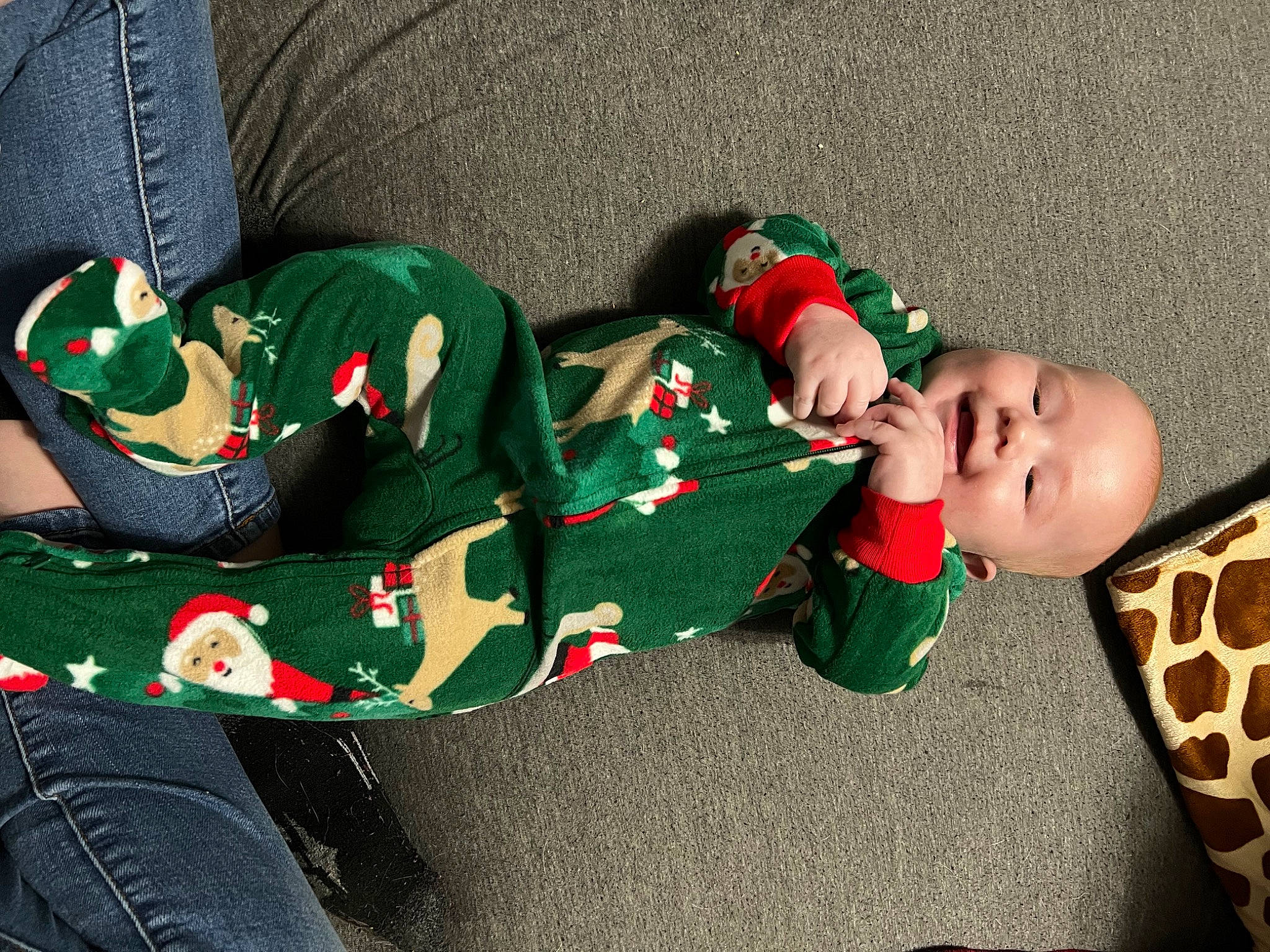 Walker joined the competition — help win amazing prizes! baby_toddler_clothing, carmine, christmas, christmas_decoration, christmas_elf, christmas_eve, christmas_ornament, comfort, event, fictional_character, hat, holiday, holiday_ornament, lap, leg, person, santa_claus, sleeve, sock, thigh