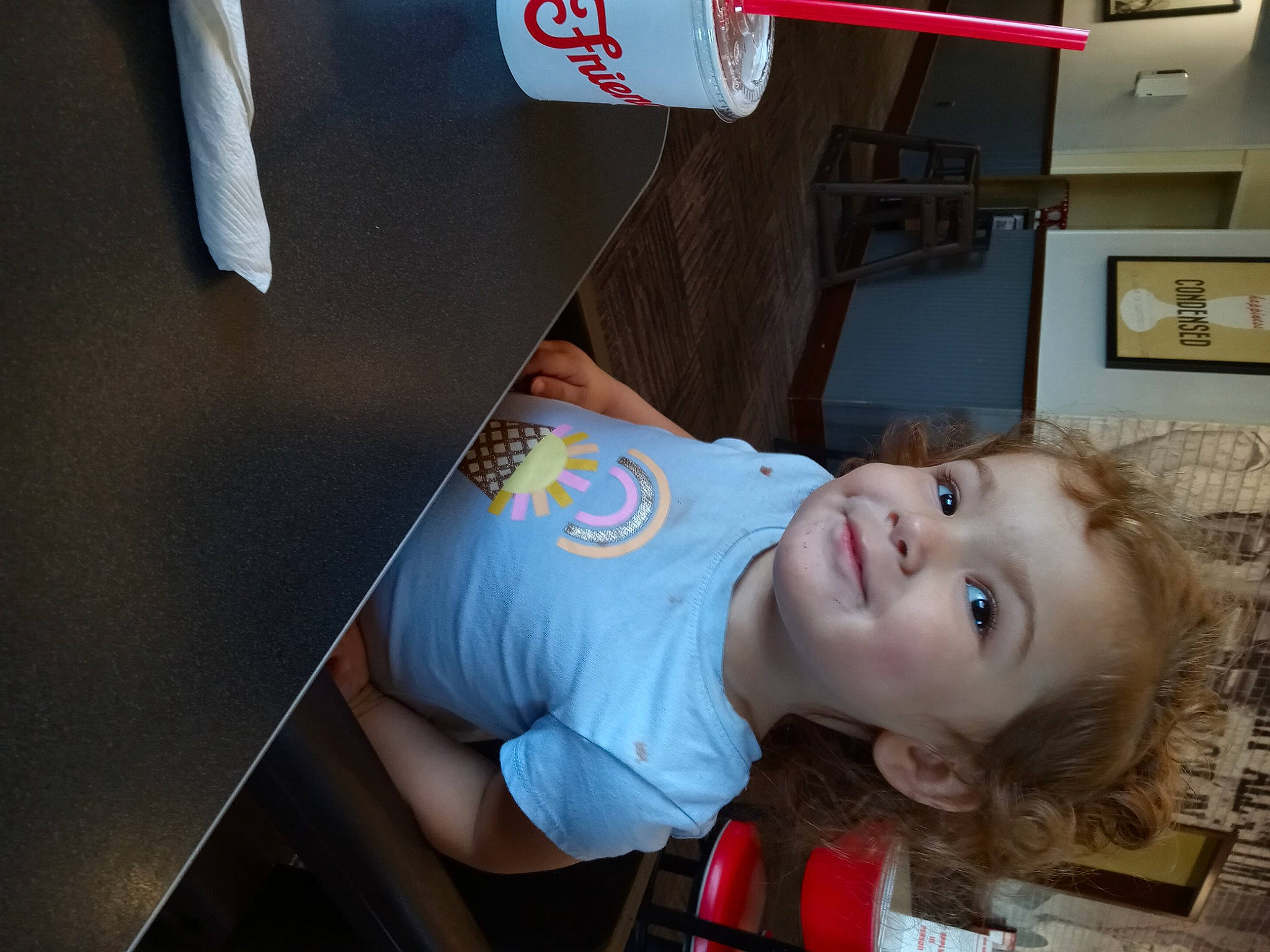 Ivy Rose joined the competition — help win amazing prizes! baby, elbow, food, fun, gas, happy, joy, person, picture_frame, room, smile, t_shirt, toddler