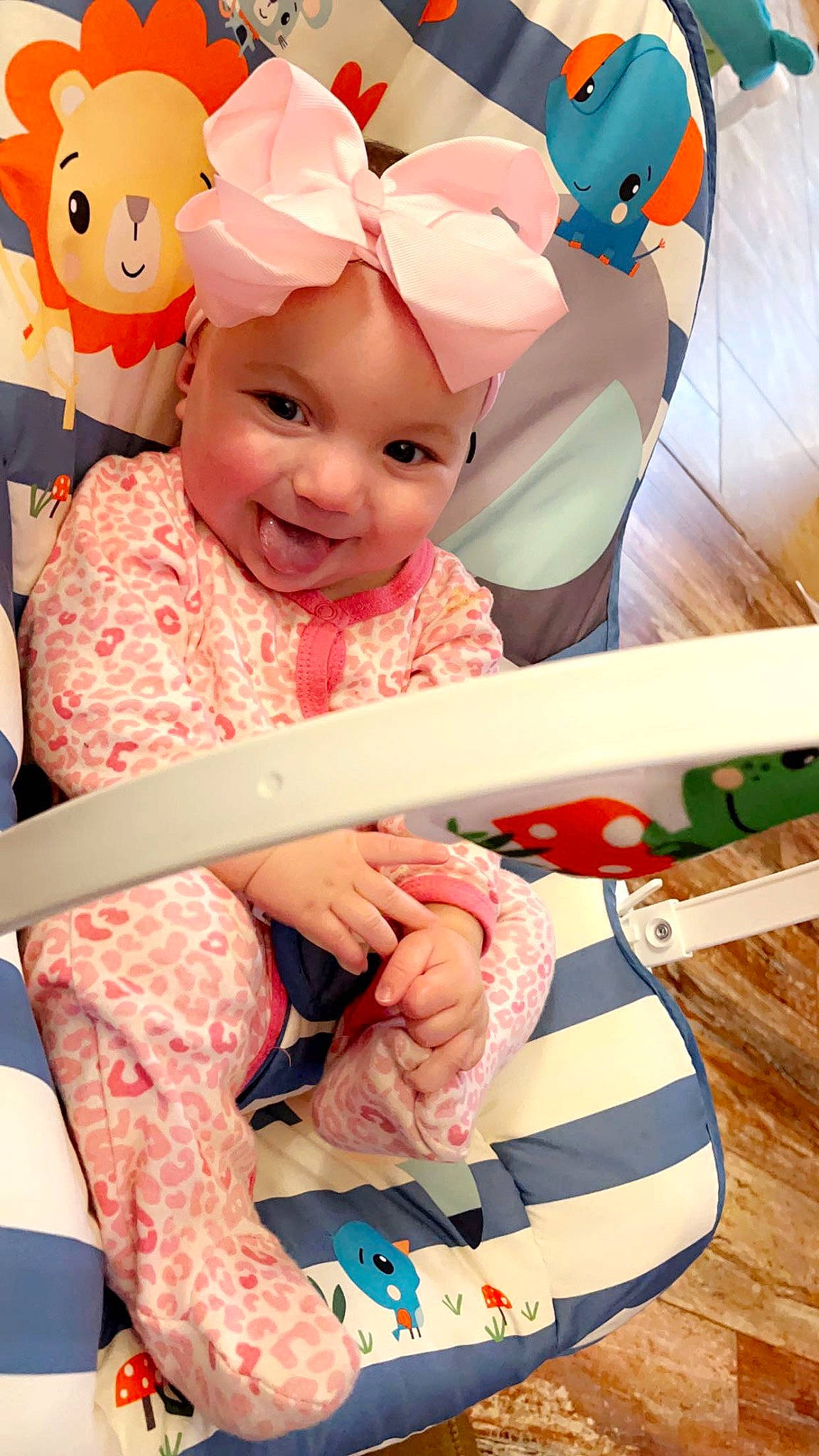 Analynn joined the competition — help win amazing prizes! baby, baby_products, baby_toddler_clothing, carmine, child, event, facial_expression, fun, happy, headwear, joy, leisure, nail, party_supply, pattern, peach, person, pink, skin, smile