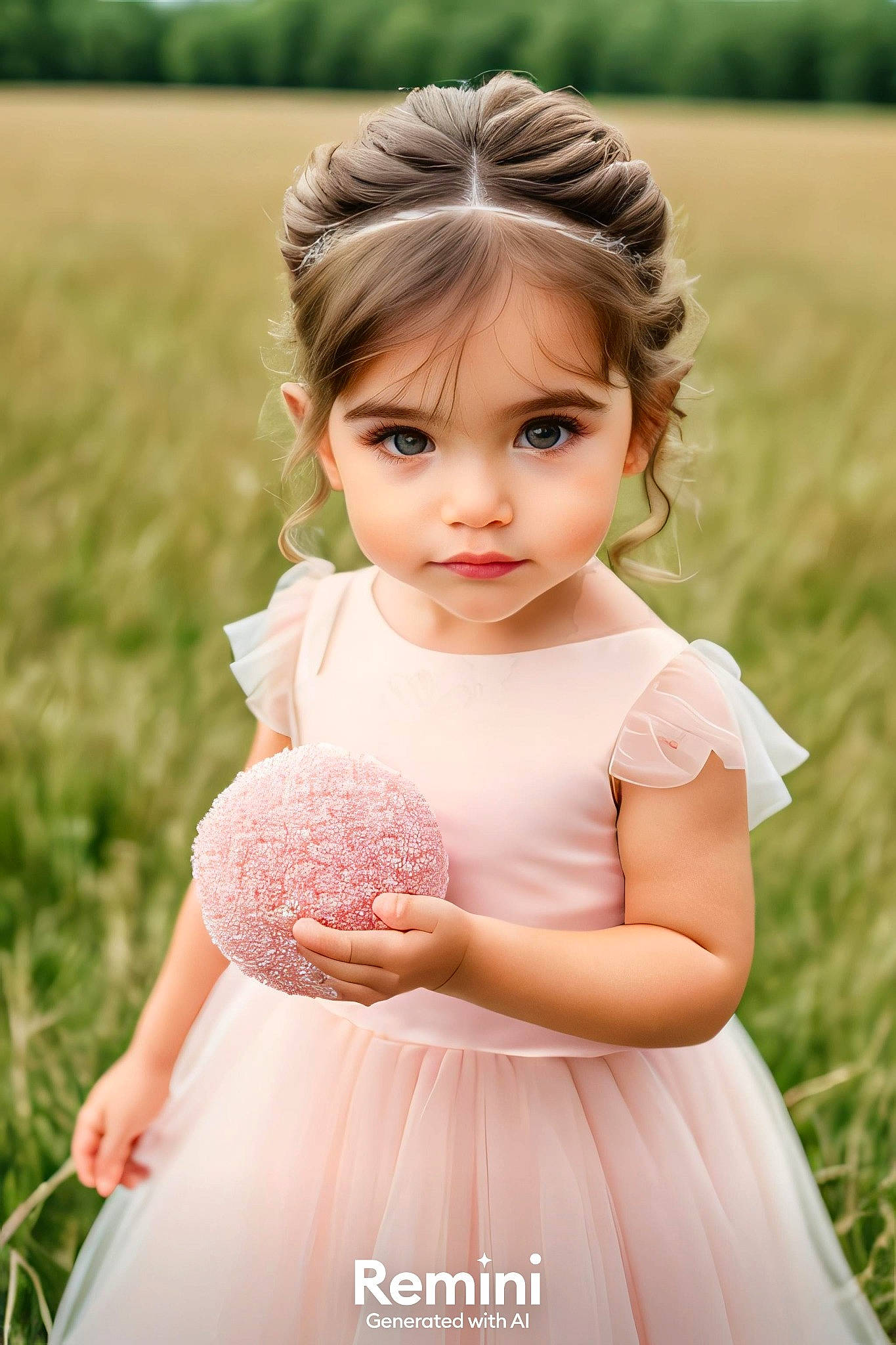 Eva a rejoint le concours — aidez-le/la à gagner de superbes lots ! dress, facial_expression, finger, flash_photography, gesture, hair, hairstyle, hand, happy, lip, one_piece_garment, people_in_nature, person, photograph, pink, plant, shoulder, skin, standing, sunlight