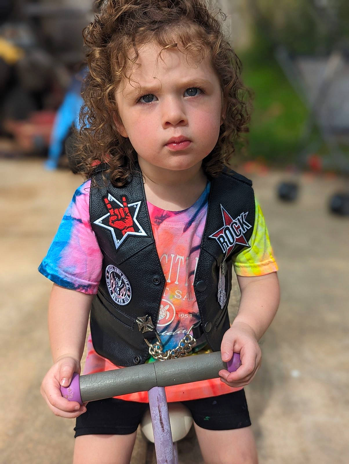 Presley joined the competition — help win amazing prizes! blond, brown_hair, child, electric_blue, eye, face, fun, grass, hair, hairstyle, happy, leisure, neck, people_in_nature, person, recreation, sleeve, soil, summer, t_shirt