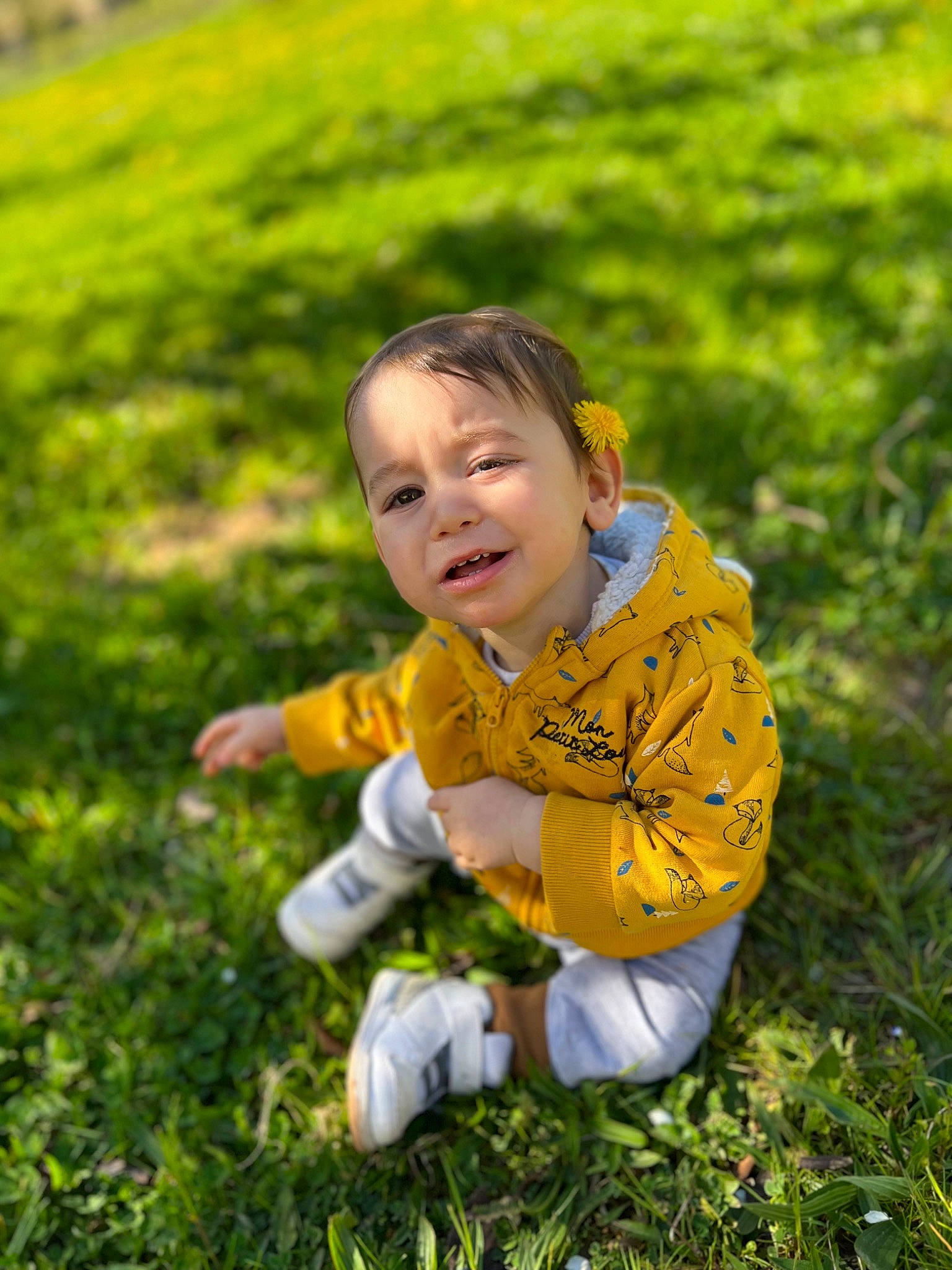 Louison a rejoint le concours — aidez-le/la à gagner de superbes lots ! baby, baby_toddler_clothing, fun, garden, grass, grass_family, grassland, happy, lawn, leisure, meadow, people_in_nature, person, plant, prairie, pumpkin, recreation, sitting, soil, toddler