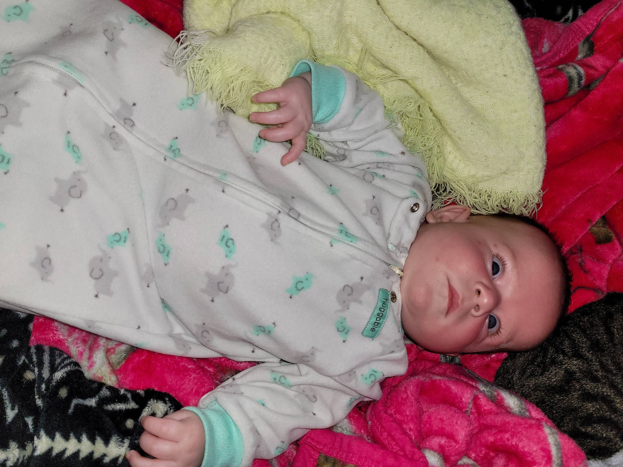 Brayden joined the competition — help win amazing prizes! baby, baby_products, baby_sleeping, baby_toddler_clothing, beauty, bedtime, child, comfort, hand, linens, nap, pattern, person, pink, product, room, sitting, skin, sleep, sleeve