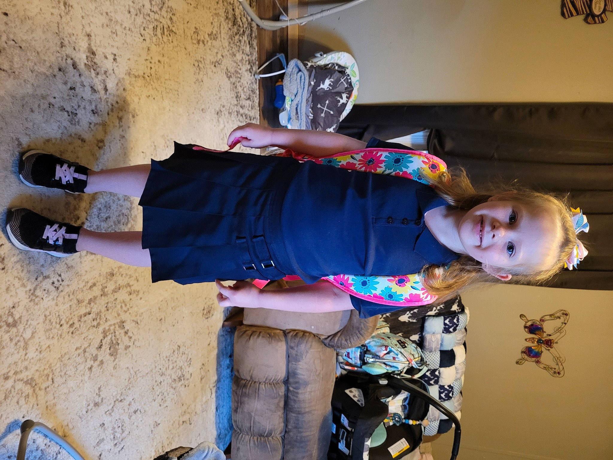 Samara joined the competition — help win amazing prizes! blue, electric_blue, eyewear, fun, happy, human_leg, joy, luggage_and_bags, person, recreation, room, sitting, smile, street_fashion, toddler, travel